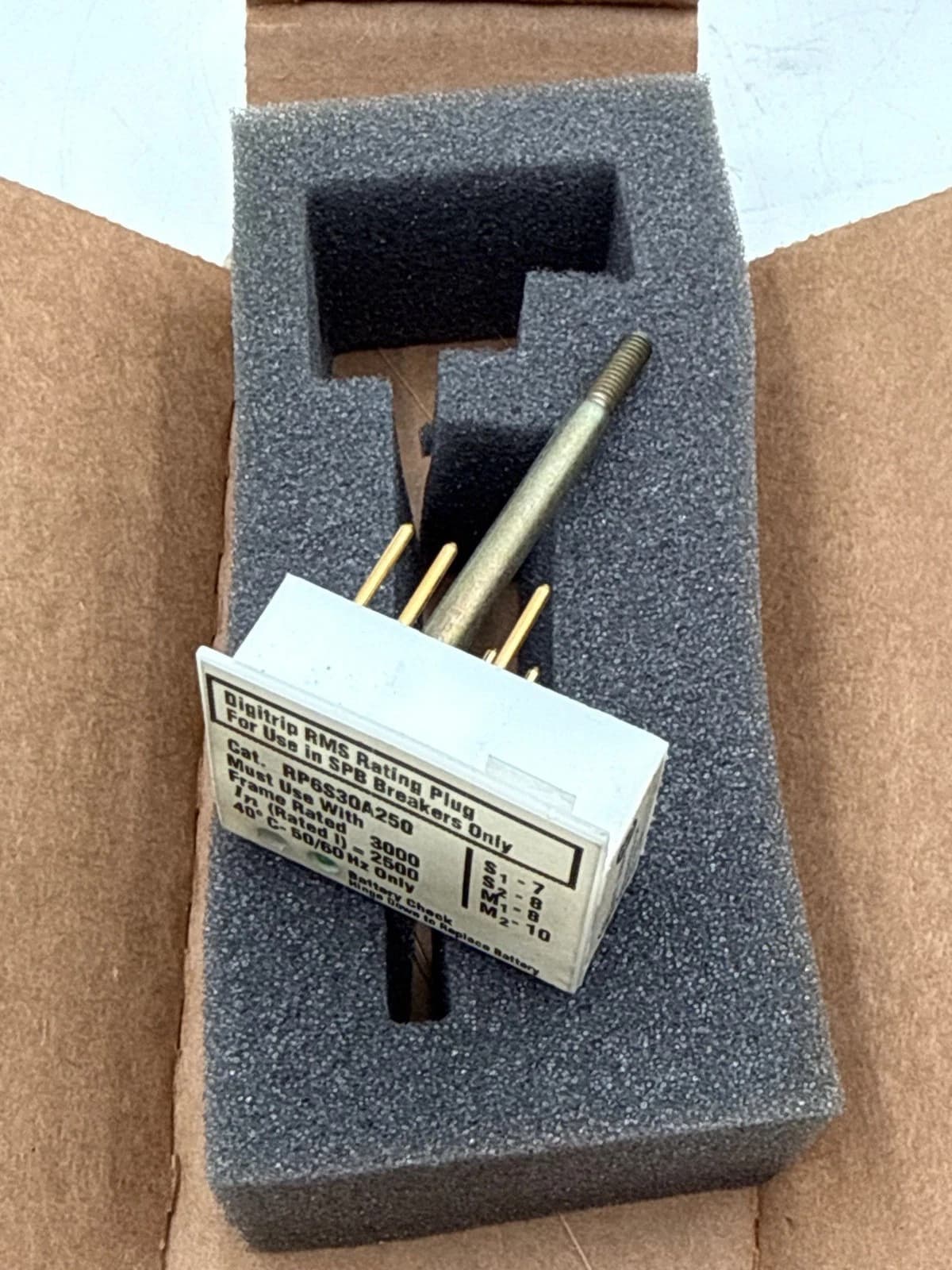 Eaton RP6S30A250 Digitrip RMS Rating Plug 3D86737G28 2500A For SPB Breakers – image 1