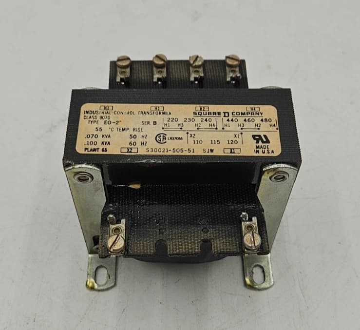 0.100kVA Square D S30021-505-51 Industrial Control Transformer CLASS 9070 480V – image 1
