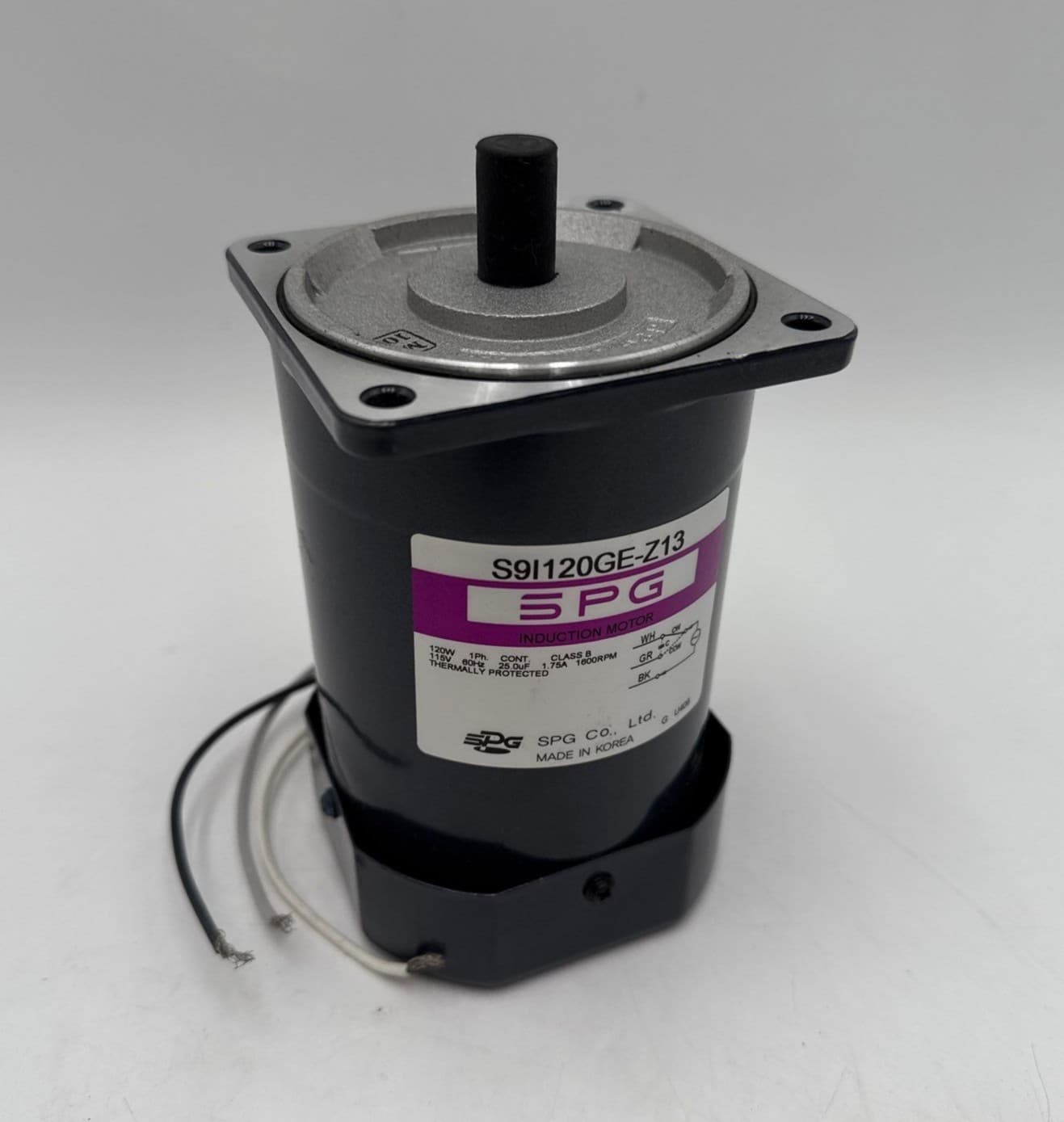 SPG S9I120GE-Z13 Induction Motor 120W 1PH 115V 1600RPM – image 1