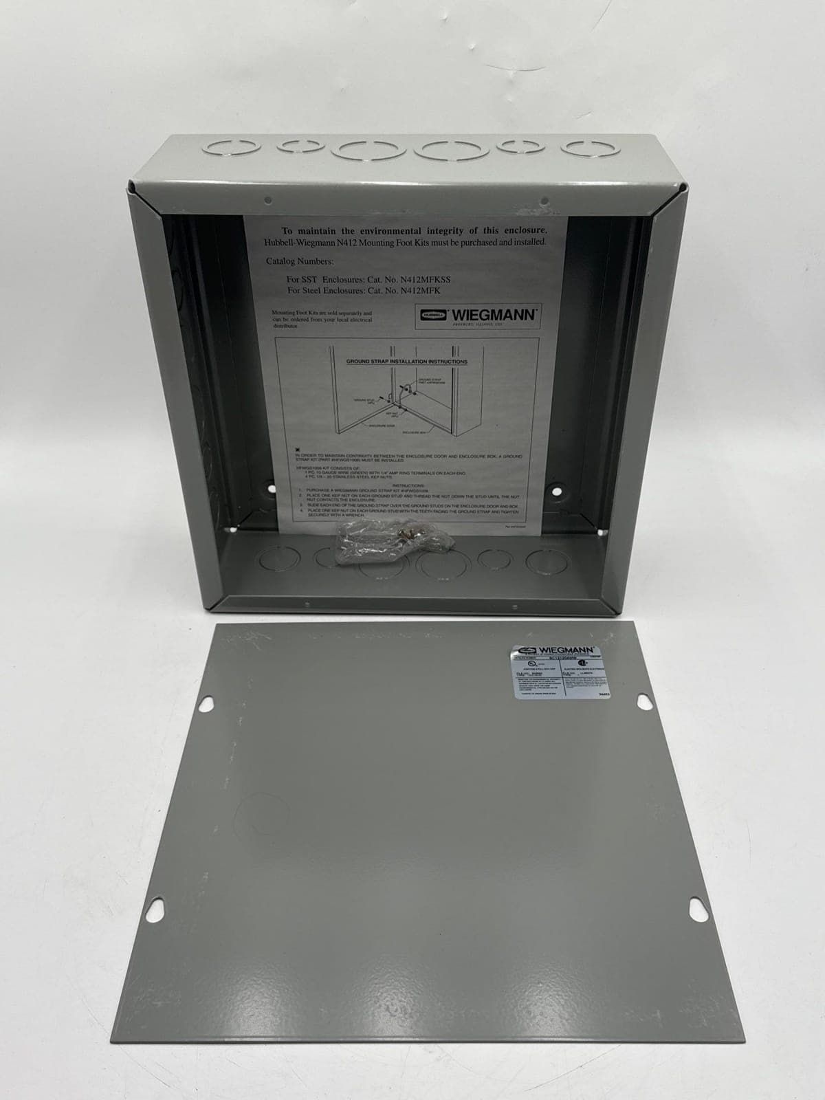 Wiegmann SC121204WW SC-Series NEMA 1 12 x 12 x 4 Wallmount Pull Box Encl