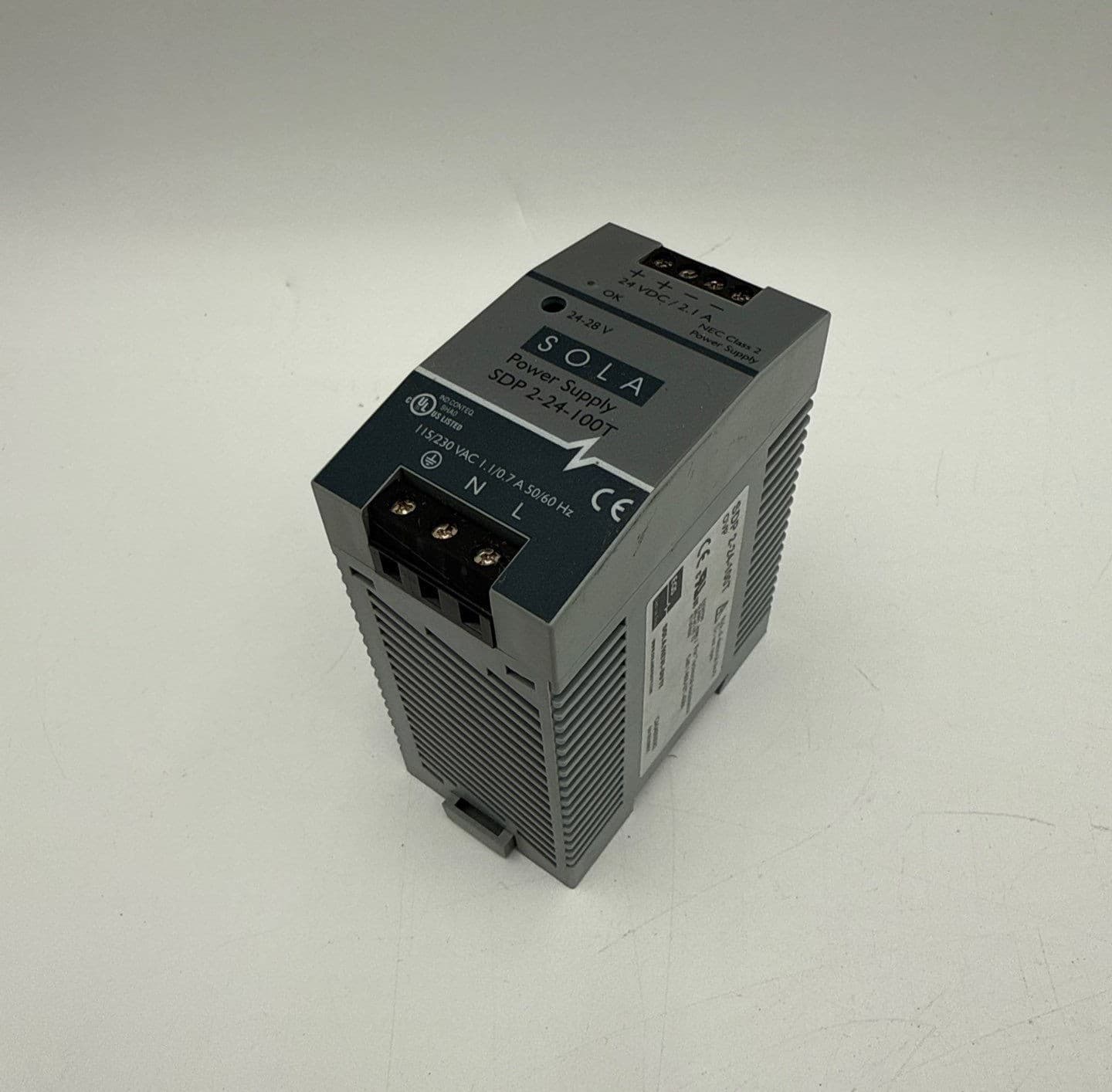 SOLA SDP 2-24-100T Power Supply 24VDC-28VDC 115-230VAC 1.1/0.7A 50/60Hz – image 1