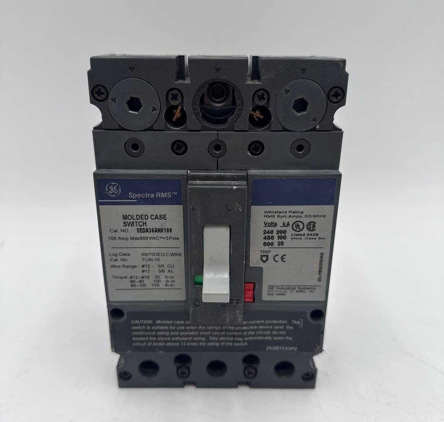 GE SEDA36AN0100 Circuit Breaker — image 1 of 7