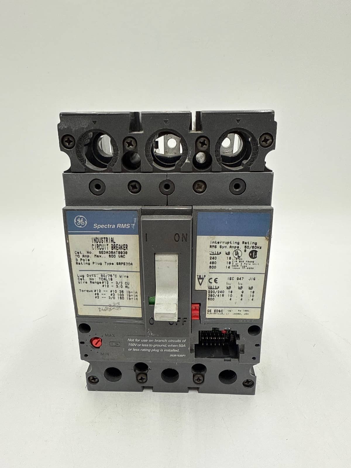 GE SEDA36AT0030 Circuit Breaker — image 1 of 7