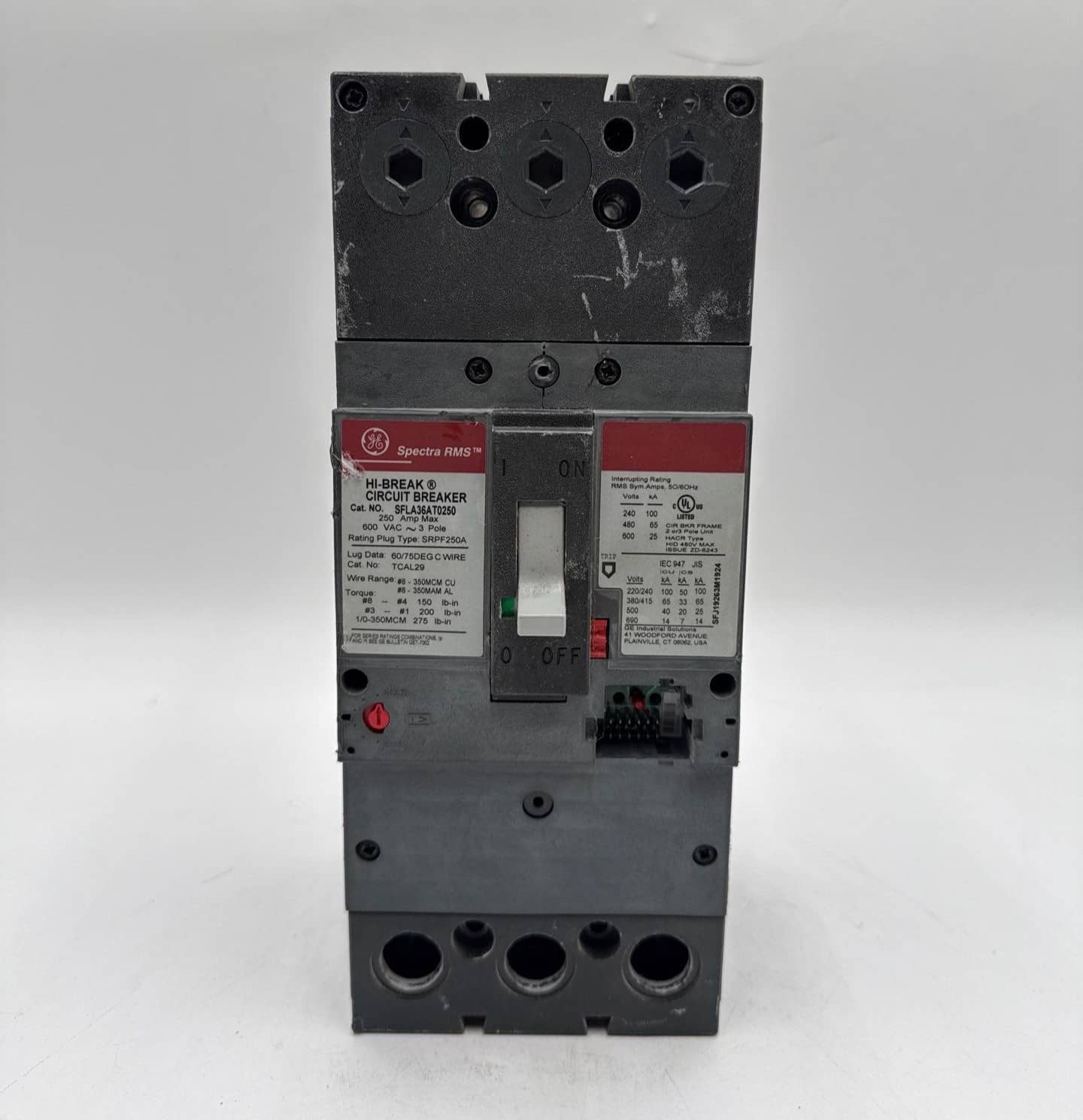 GE SFLA36AT0250 Circuit Breaker — image 1 of 7