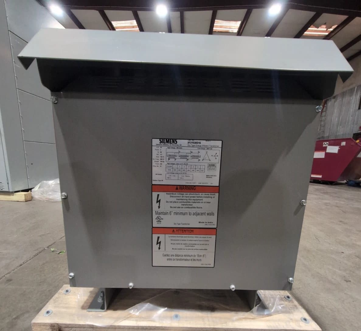 Siemens 3F3Y030D16 Dry Type Transformers — image 1 of 10