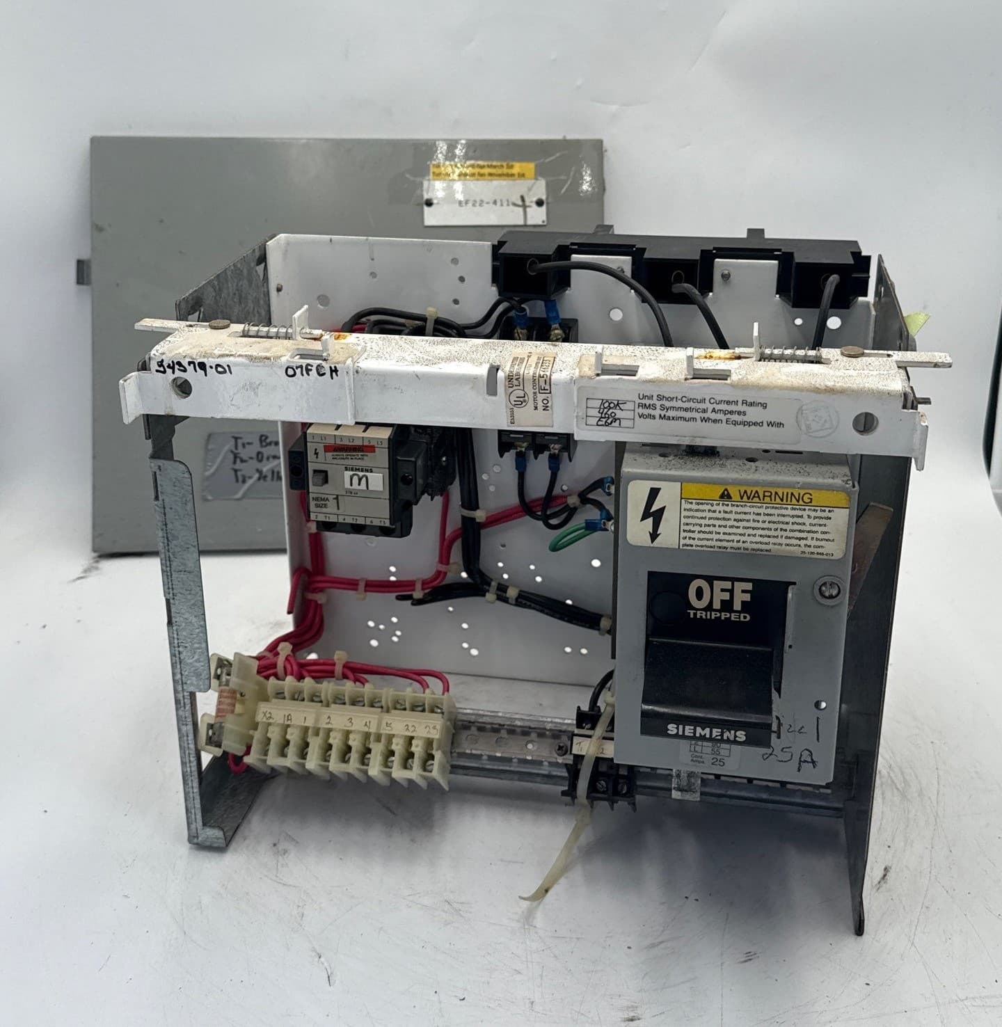 Siemens Model 90 12" 25A Combo MCC Bucket Size 1 3TB44 Starter ED63A025 – image 1