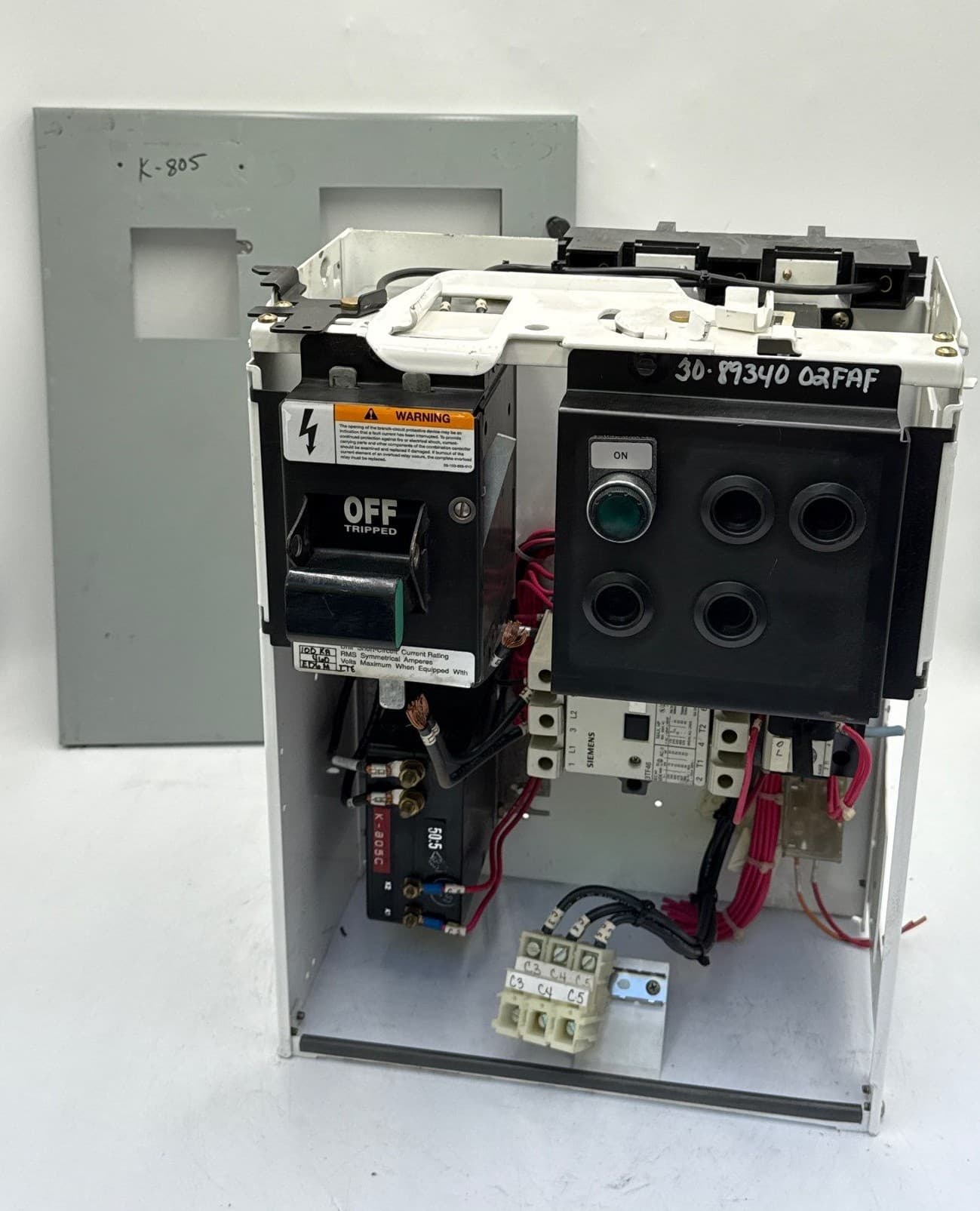 Siemens Model 95 18" 50A Combo MCC Bucket Size 2 3TF46 Starter ED63A050 – image 1