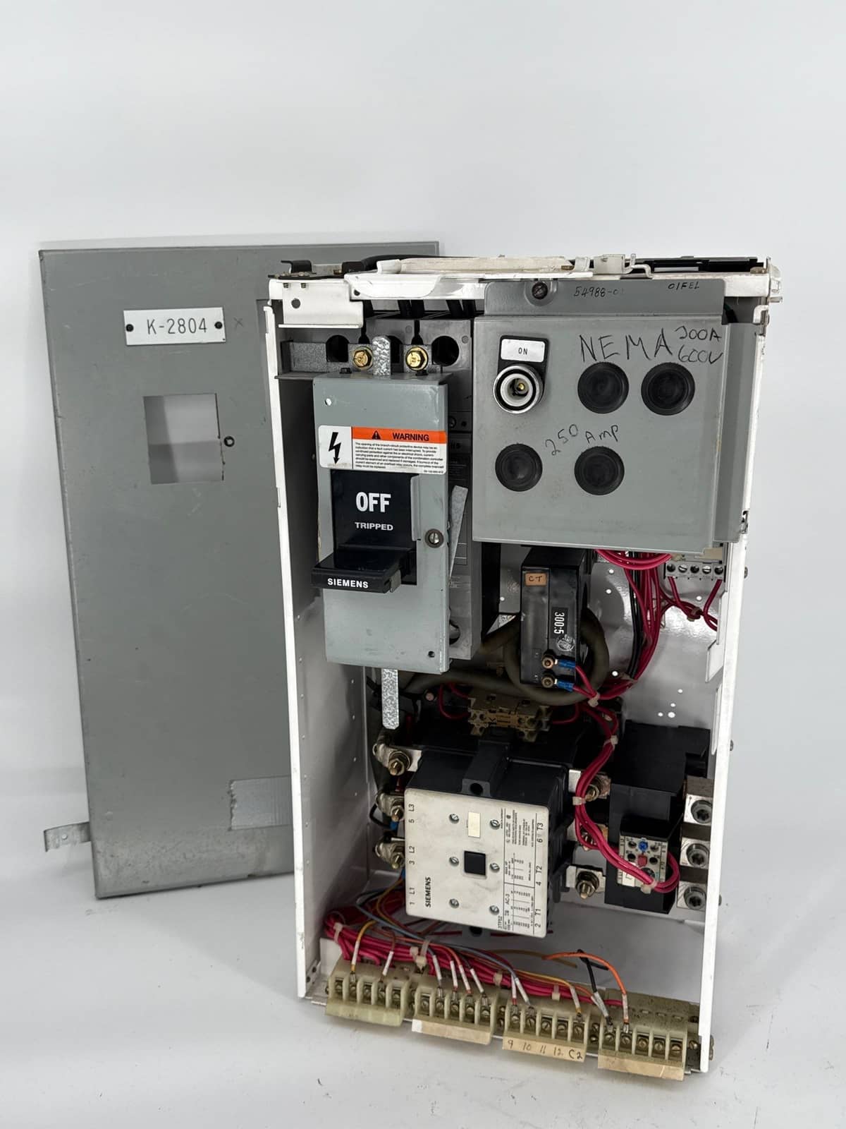 Siemens Model 95 24" Combo MCC Bucket 3TF52 Starter FXD63A250 250 Amp