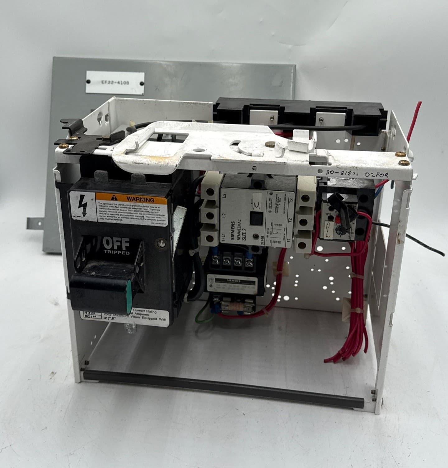 Siemens Model 95 12" 40A Combo MCC Bucket Size 2 3TF46 Starter ED63A040 – image 1