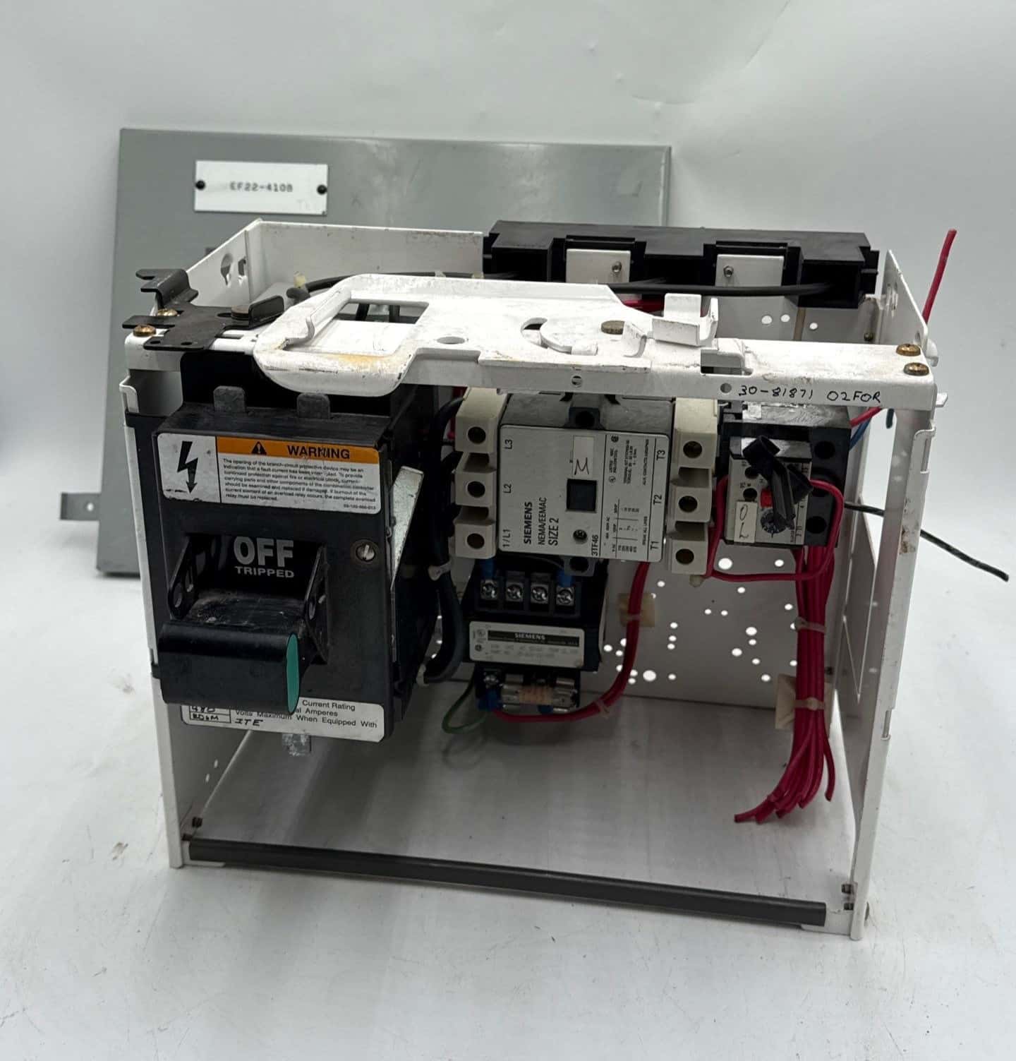 Siemens Model 95 12" 40A Combo MCC Bucket Size 2 3TF46 Starter ED63A040
