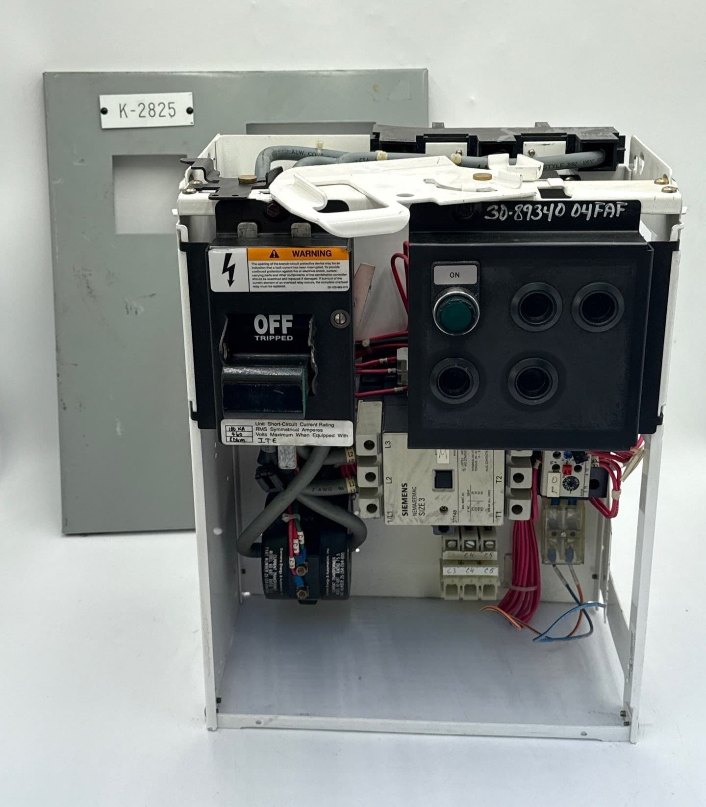 Siemens Model 95 18" 50A Combo MCC Bucket Size 3 3TF48 Starter ED63A050 – image 1