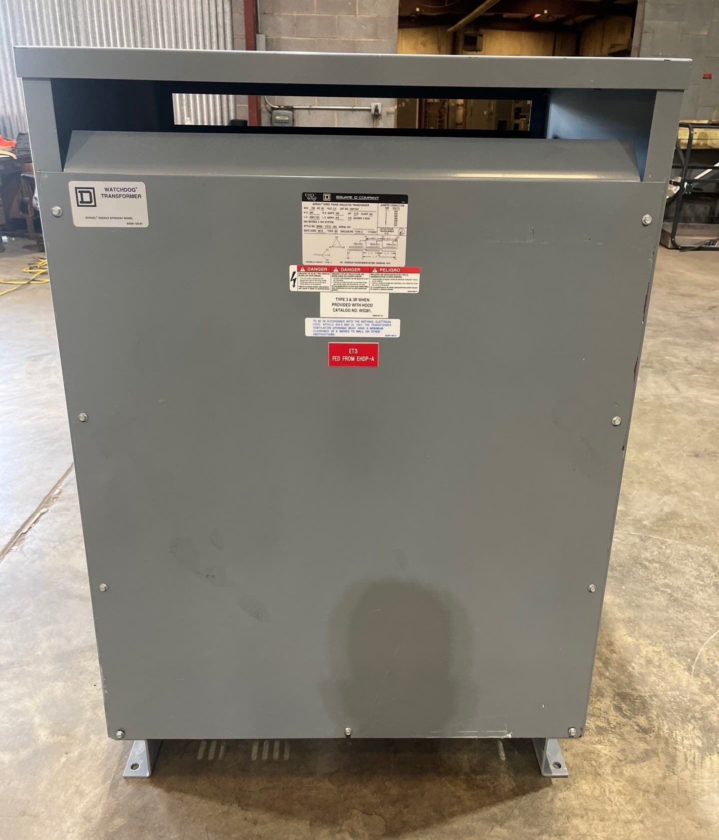 Square D 150T3H Dry Type Transformers — image 1 of 9