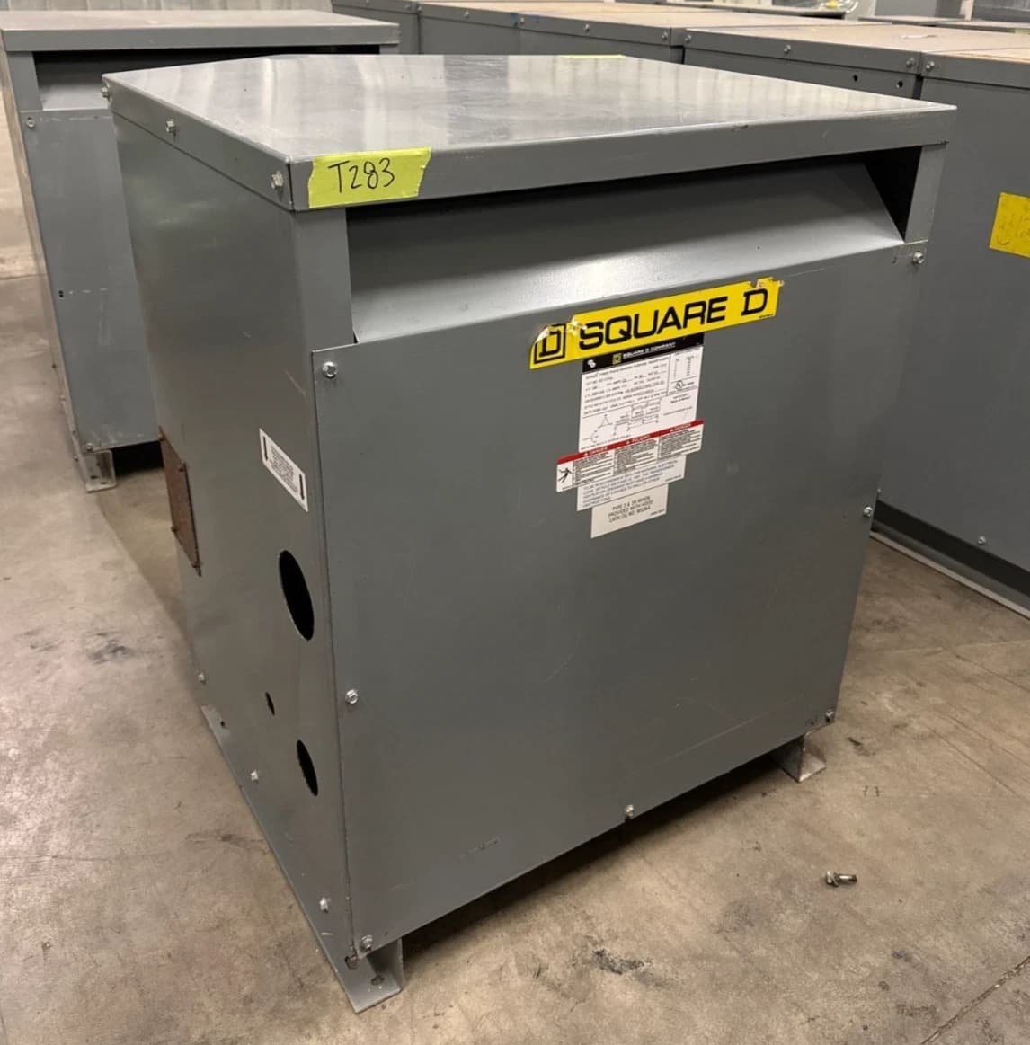 Square D 112.5KVA EE112T3H 3PH Transformer Pri 480V Sec 208Y/120V Indoor T283 – image 1
