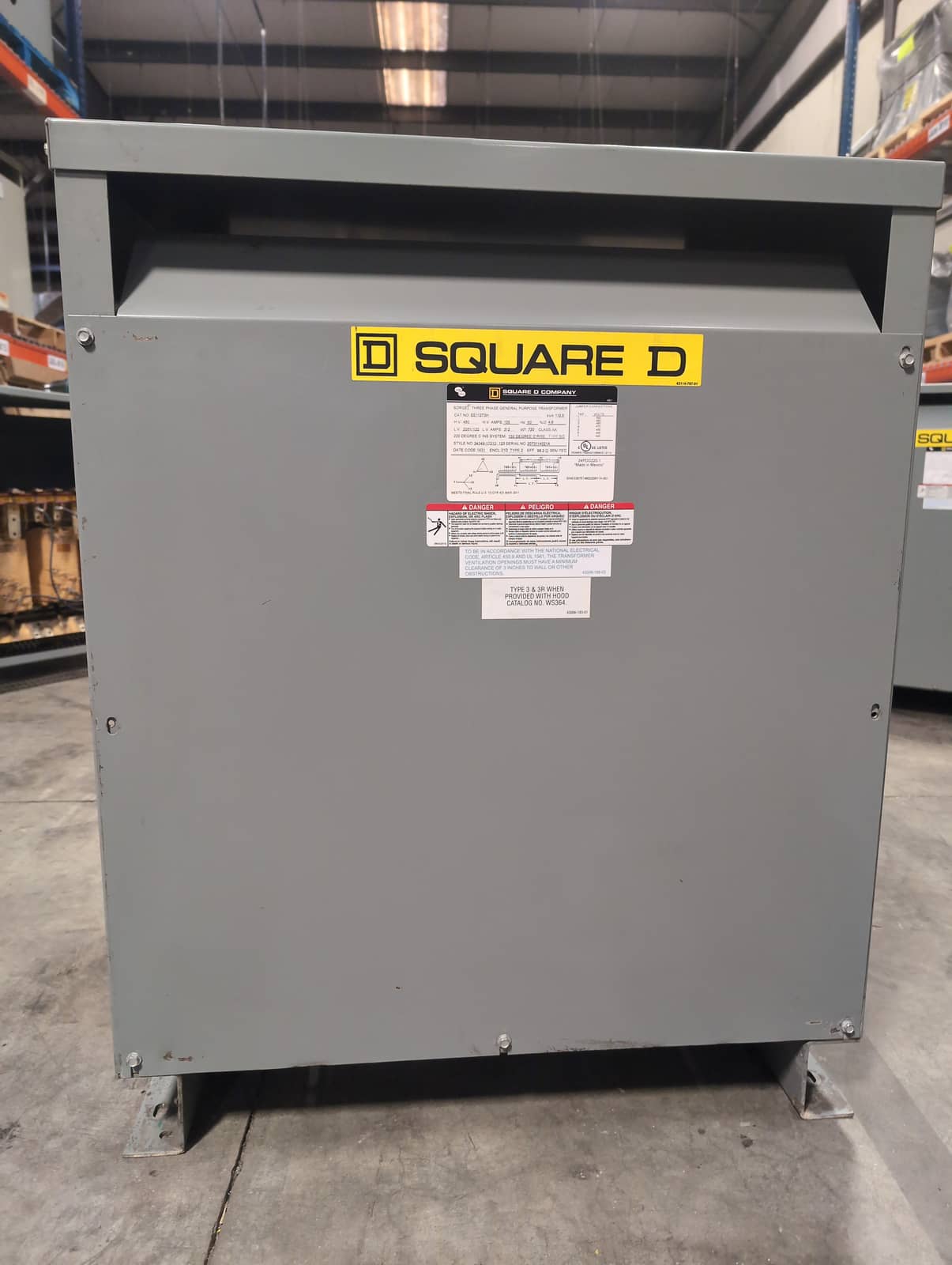 Square D EE112T3H Dry Type Transformers — image 1 of 6