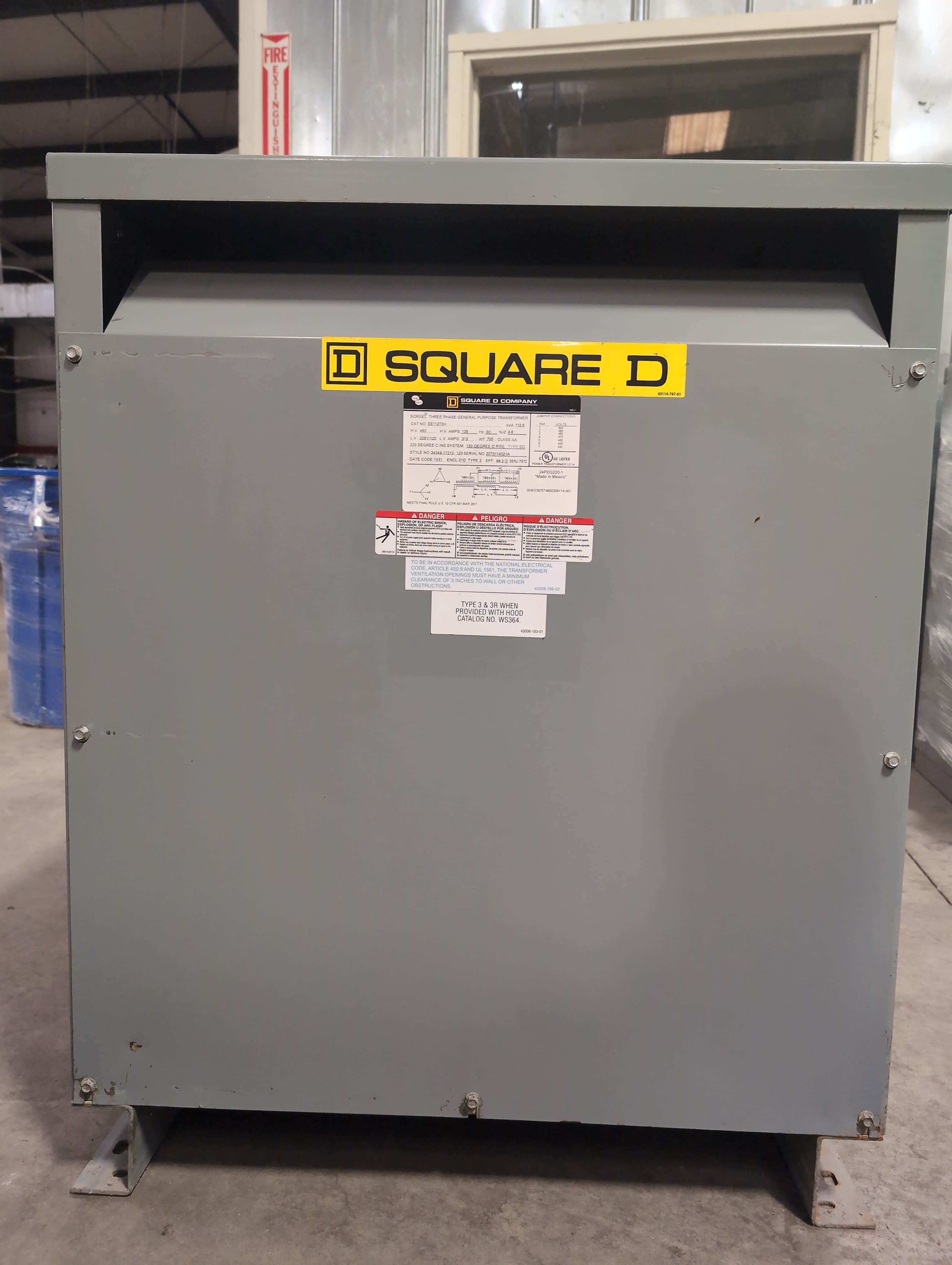 Square D EE112T3H Dry Type Transformers — image 1 of 6