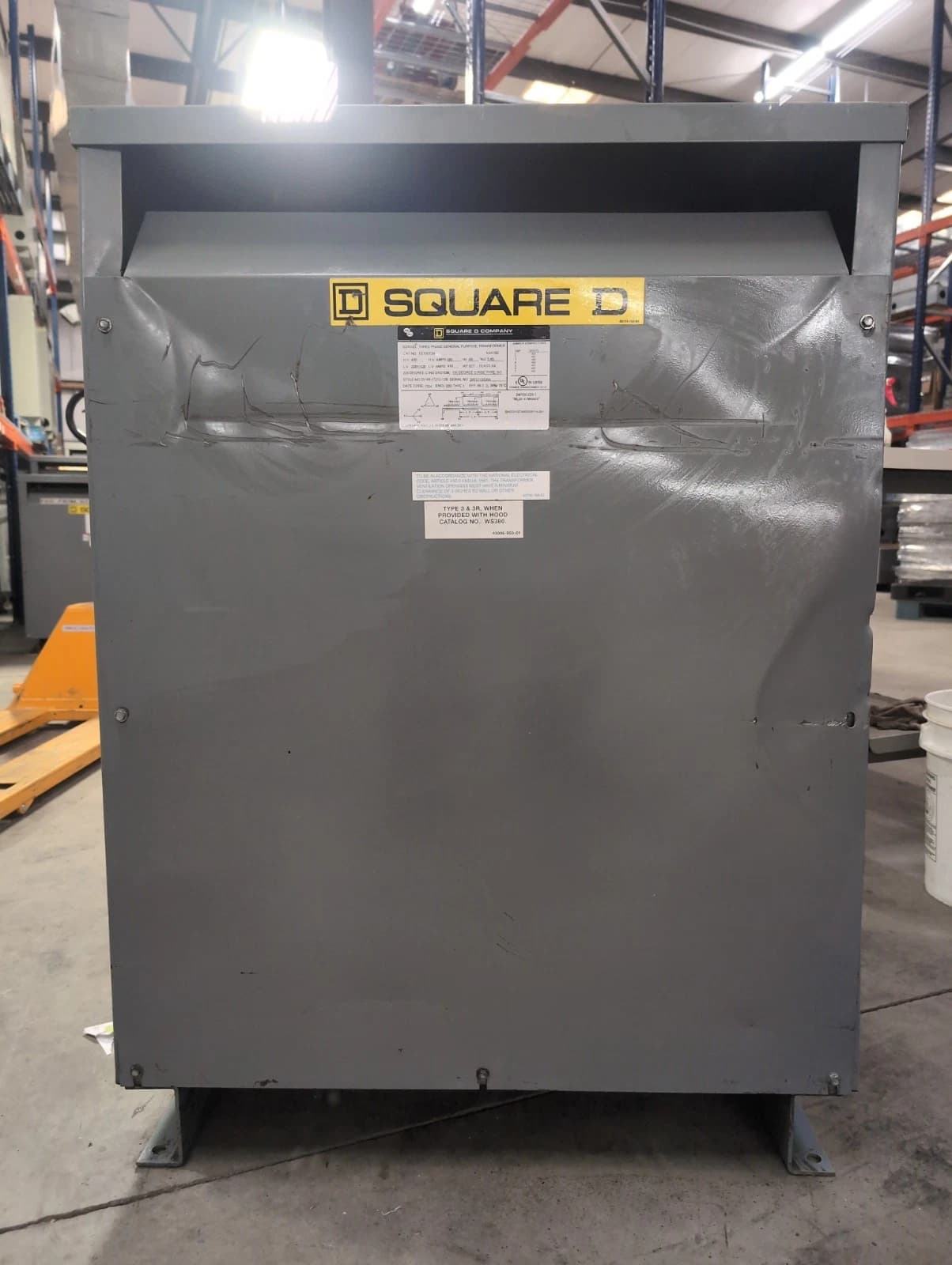 150KVA Square D EE150T3H Transformer 3PH Pri 480V Sec 208/120V 60Hz Indoor – image 1