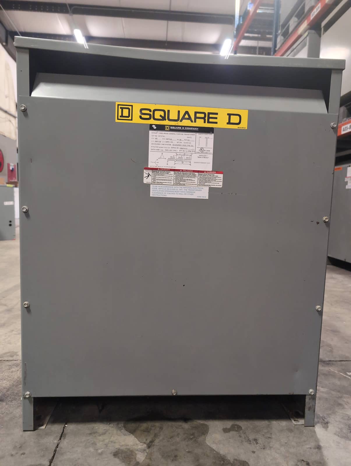 Square D EE75T3H Dry Type Transformers — image 1 of 6