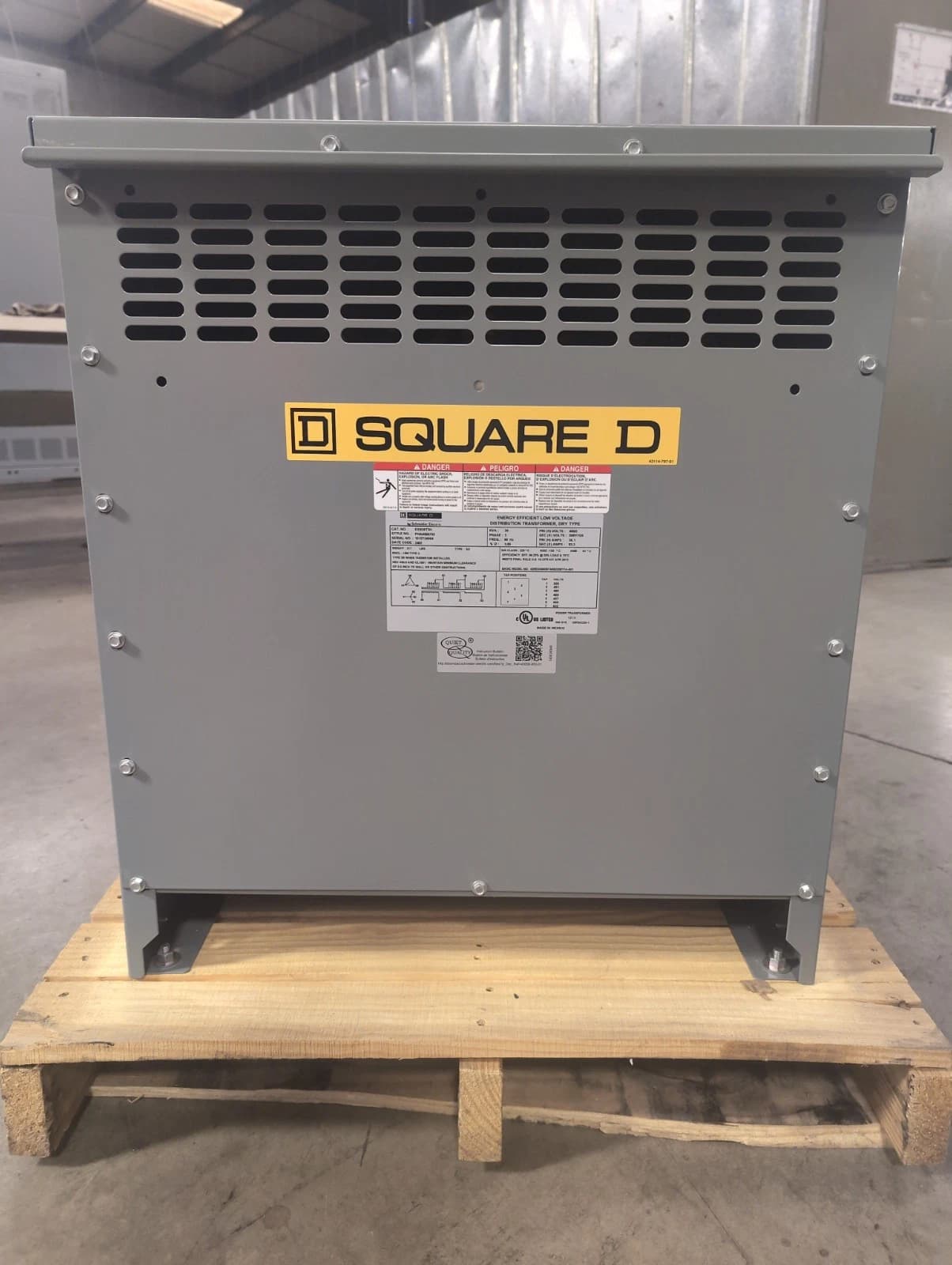 30KVA Square D EXN30T3H 3PH Transformer Pri 480V Sec 208Y/120V Indoor Encl New – image 1