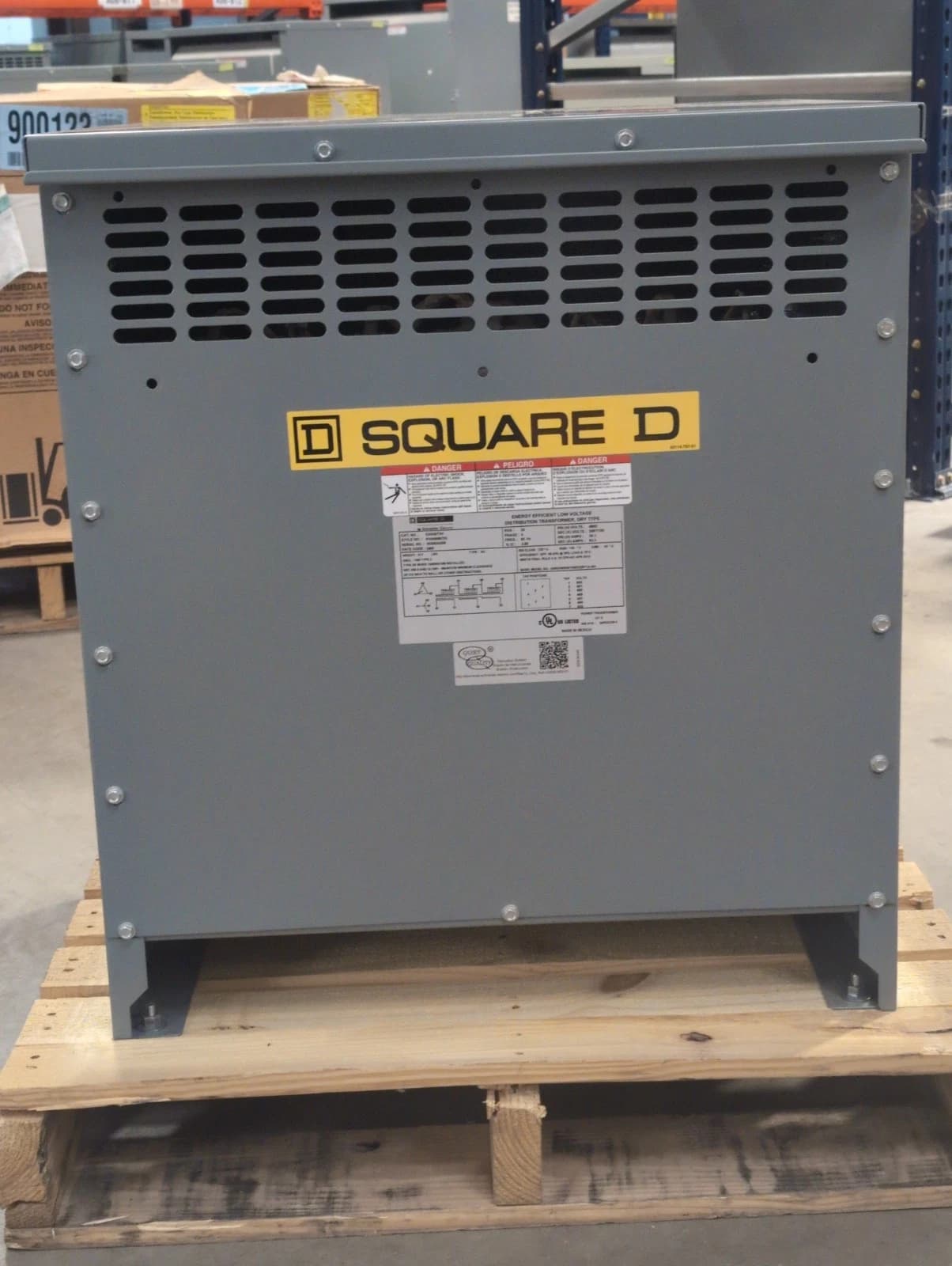 30KVA Square D EXN30T3H 3PH Transformer Pri 480V Sec 208Y/120V Indoor Type 2 New