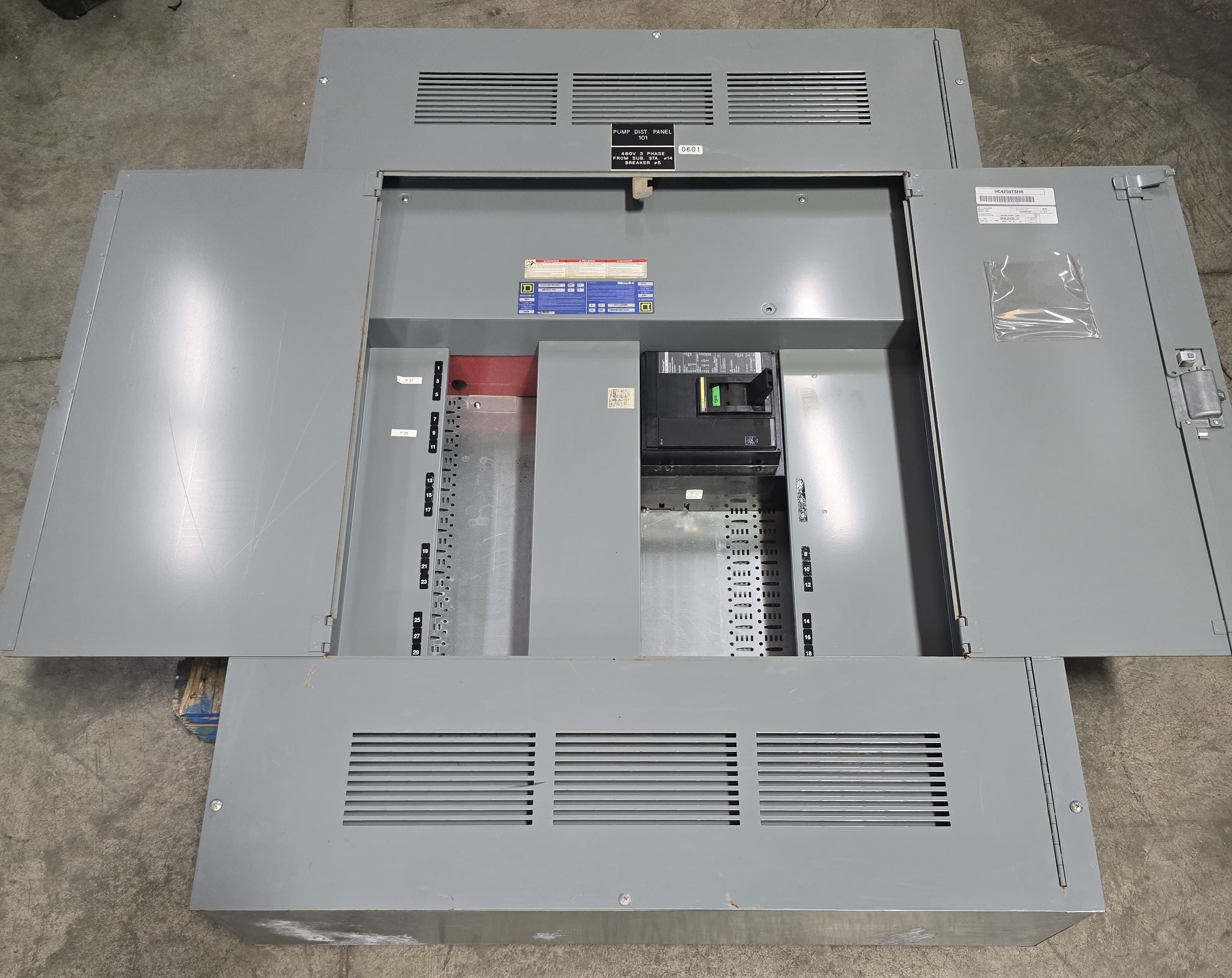 Square D I-Line Panelboard 400A 480/277V 3PH 4W MCB Panel 400 Amp Main MJA36400 – image 1