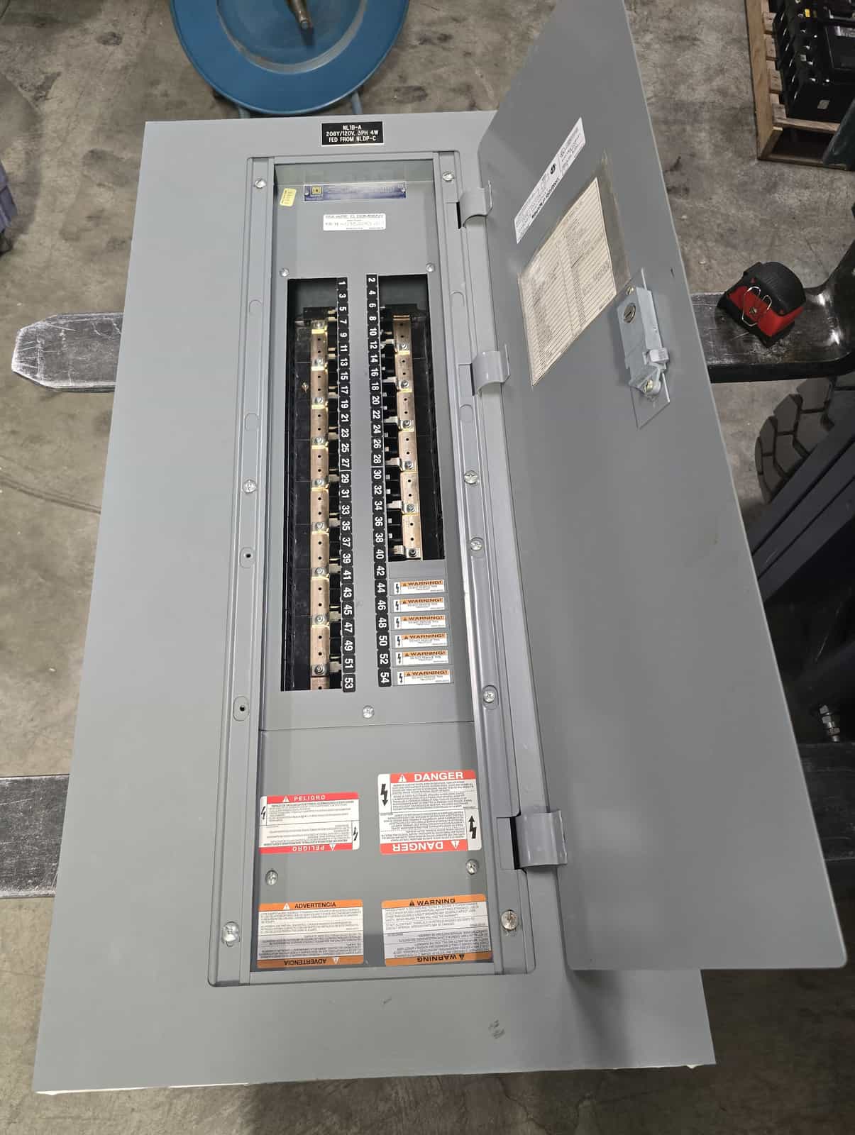 Square D NQOD454L225CU Panelboard 225A 208Y/120V 3PH 4W 54 Cir MLO Panel 225 Amp