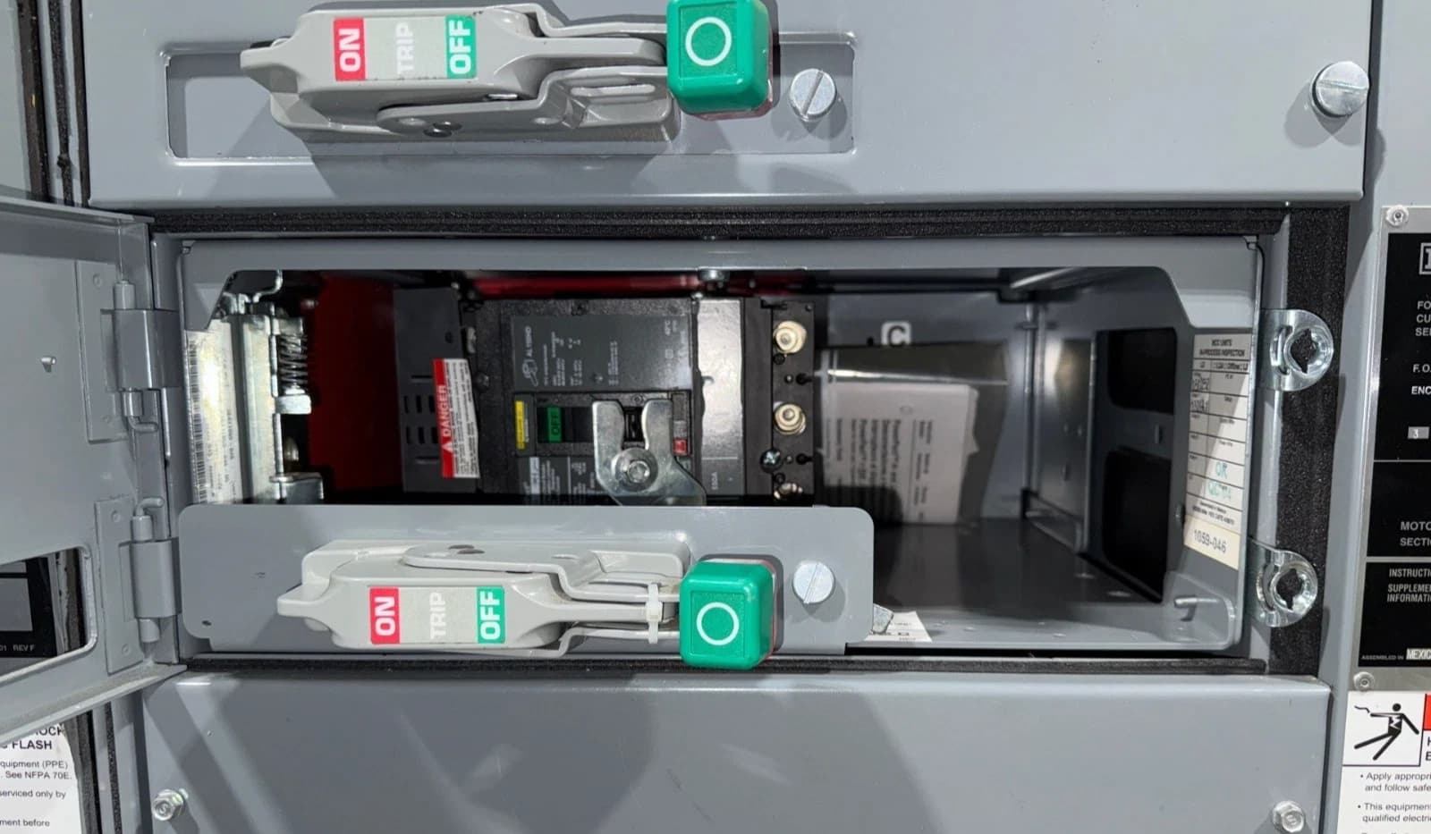 6" Square D Model 6 20A MCC Feeder Bucket 20 Amp HJL36020 Breaker HJL