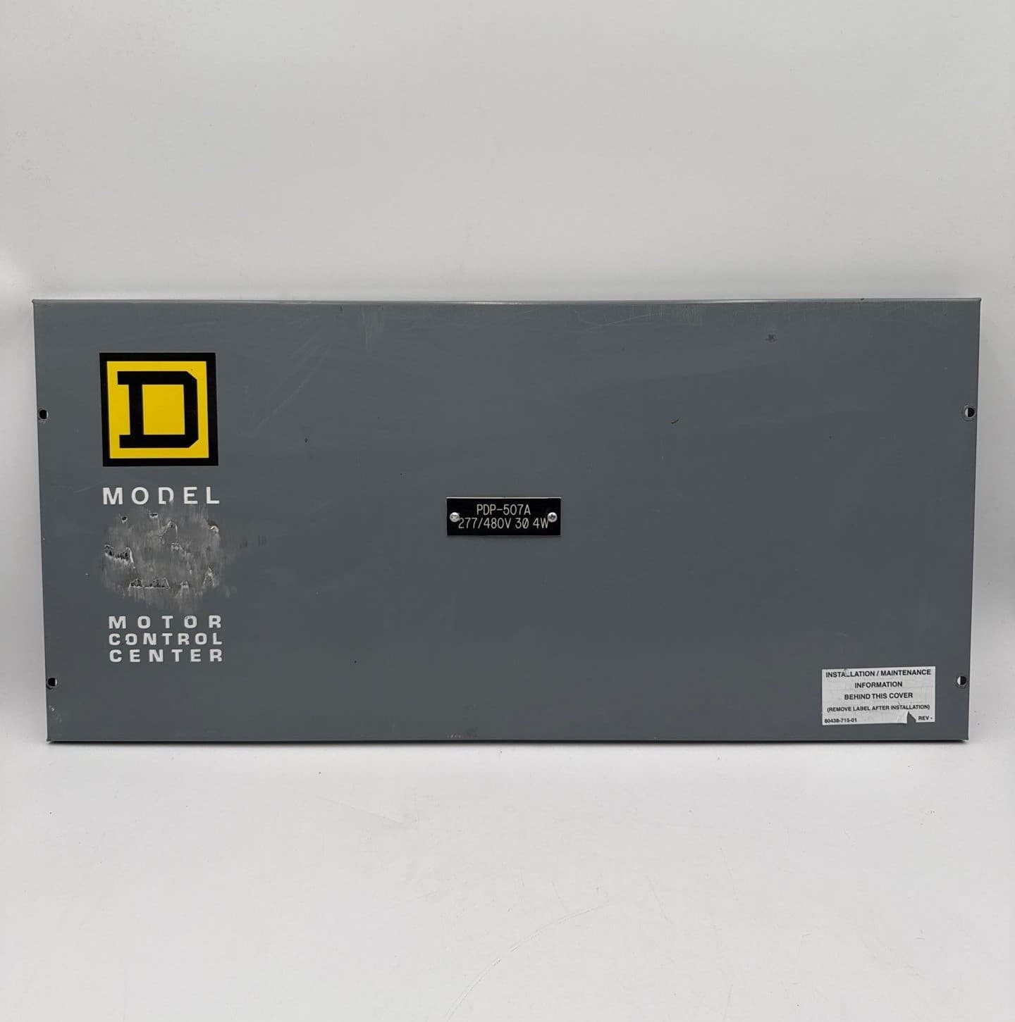 Square D Model 6 MCC 11-3/4" x 24-1/2" Blank Filler Plate Motor Control Center – image 1