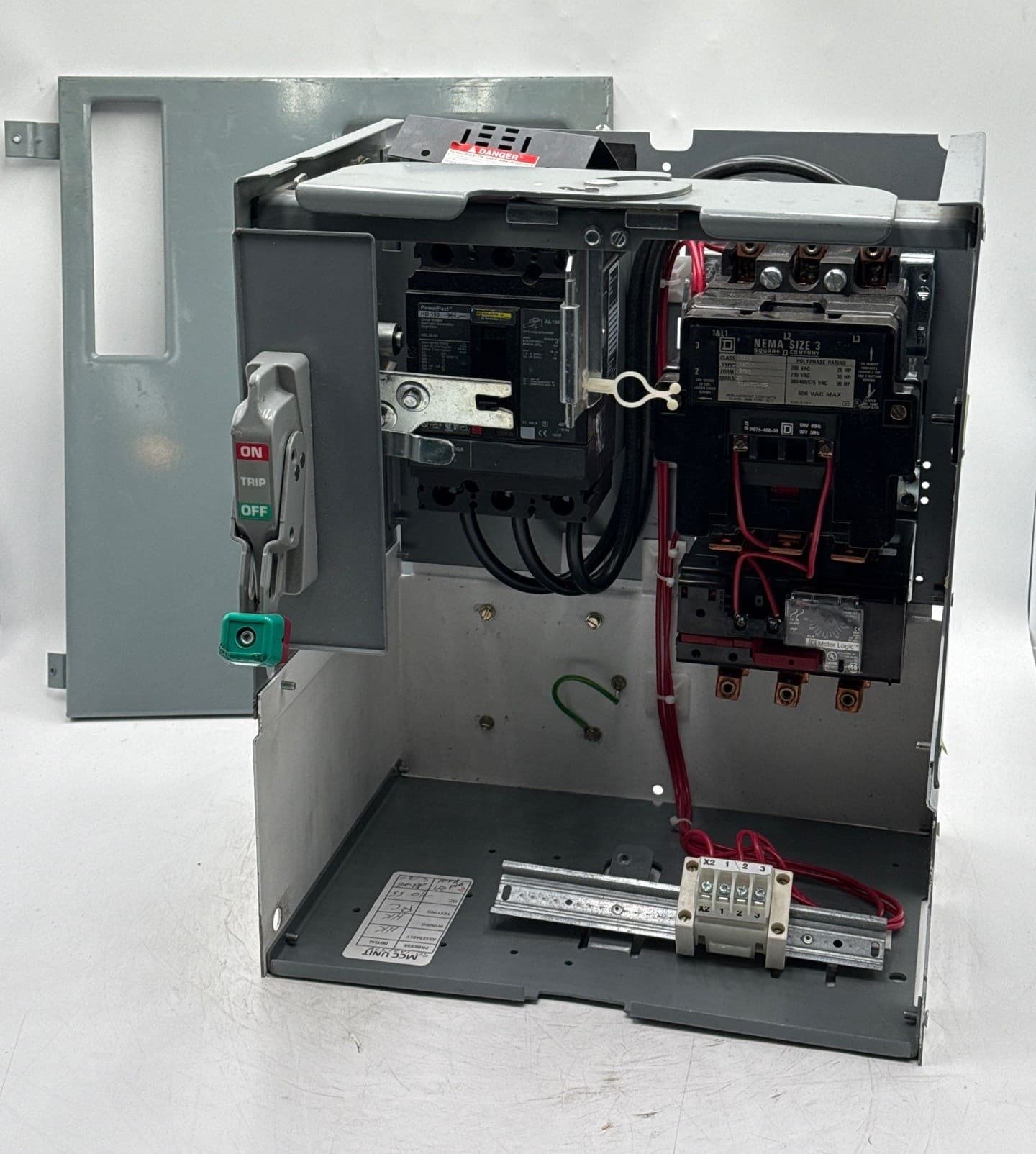 Square D Model 6 18" 100A Combo MCC Bucket HDL36100 Breaker Size 3 Starter – image 1