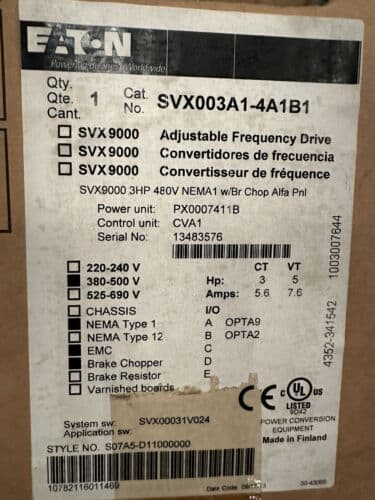 Cutler-Hammer SVX003A1-4A1B1 PLC — image 1 of 2