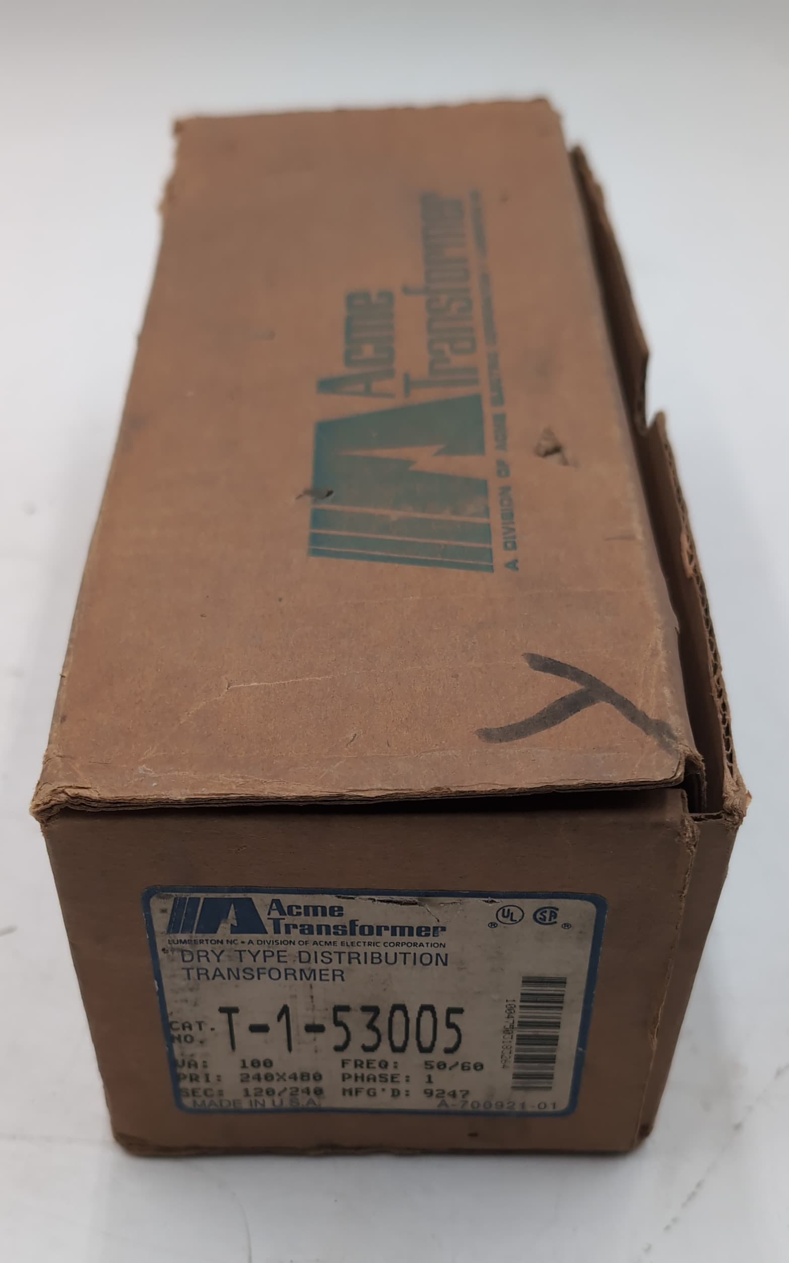 Acme Electric T153005 Transformer 100VA Single Phase 240/480V to 120/240V NEW – image 1