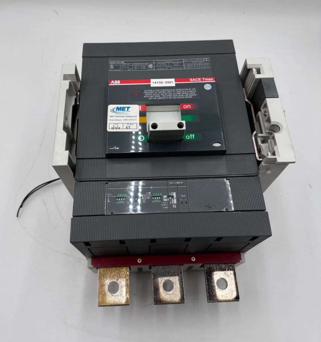 ABB T6L800 Circuit Breaker 600A 3P 600V 3PH T6L 600 Amp Trip PR221DS LSI – image 1