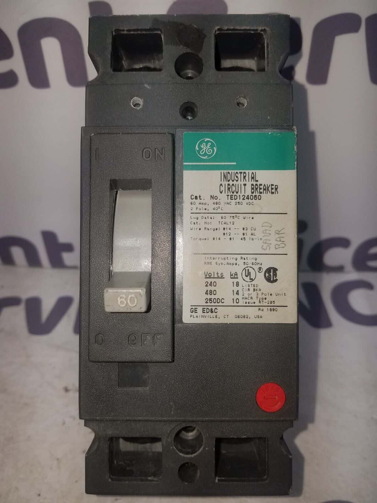 GE TED124060 Circuit Breaker — image 1 of 6