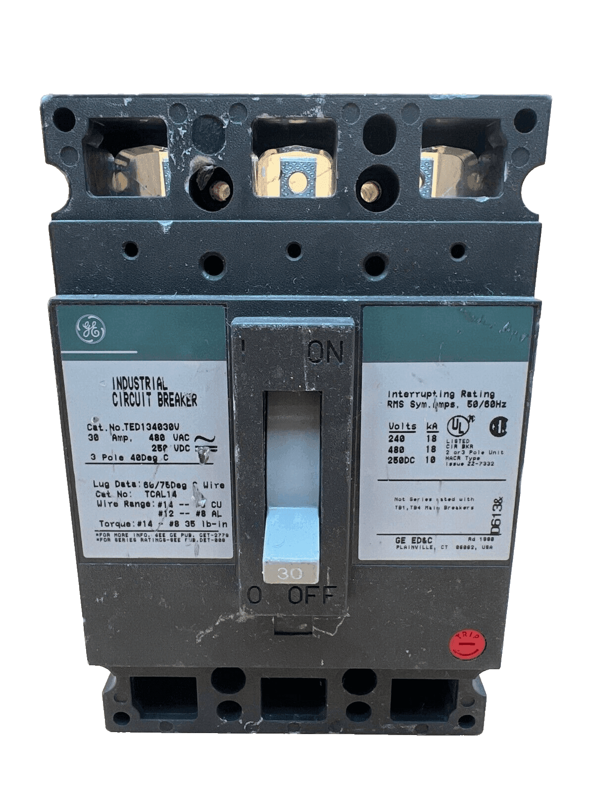 GE TED134030 Circuit Breaker — image 1 of 6