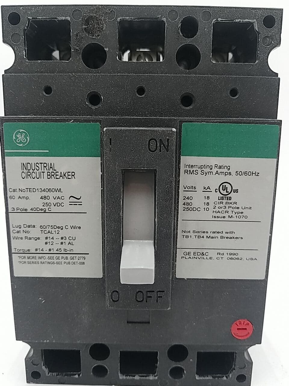 GEDIST TED134060WL Circuit Breaker — image 1 of 7