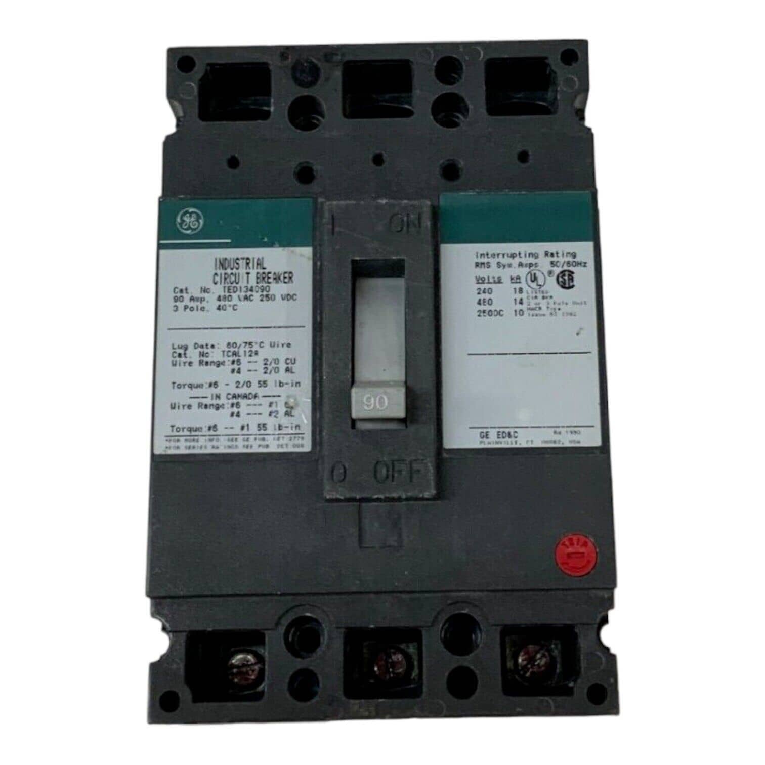 GE TED134090 Circuit Breaker — image 1 of 7