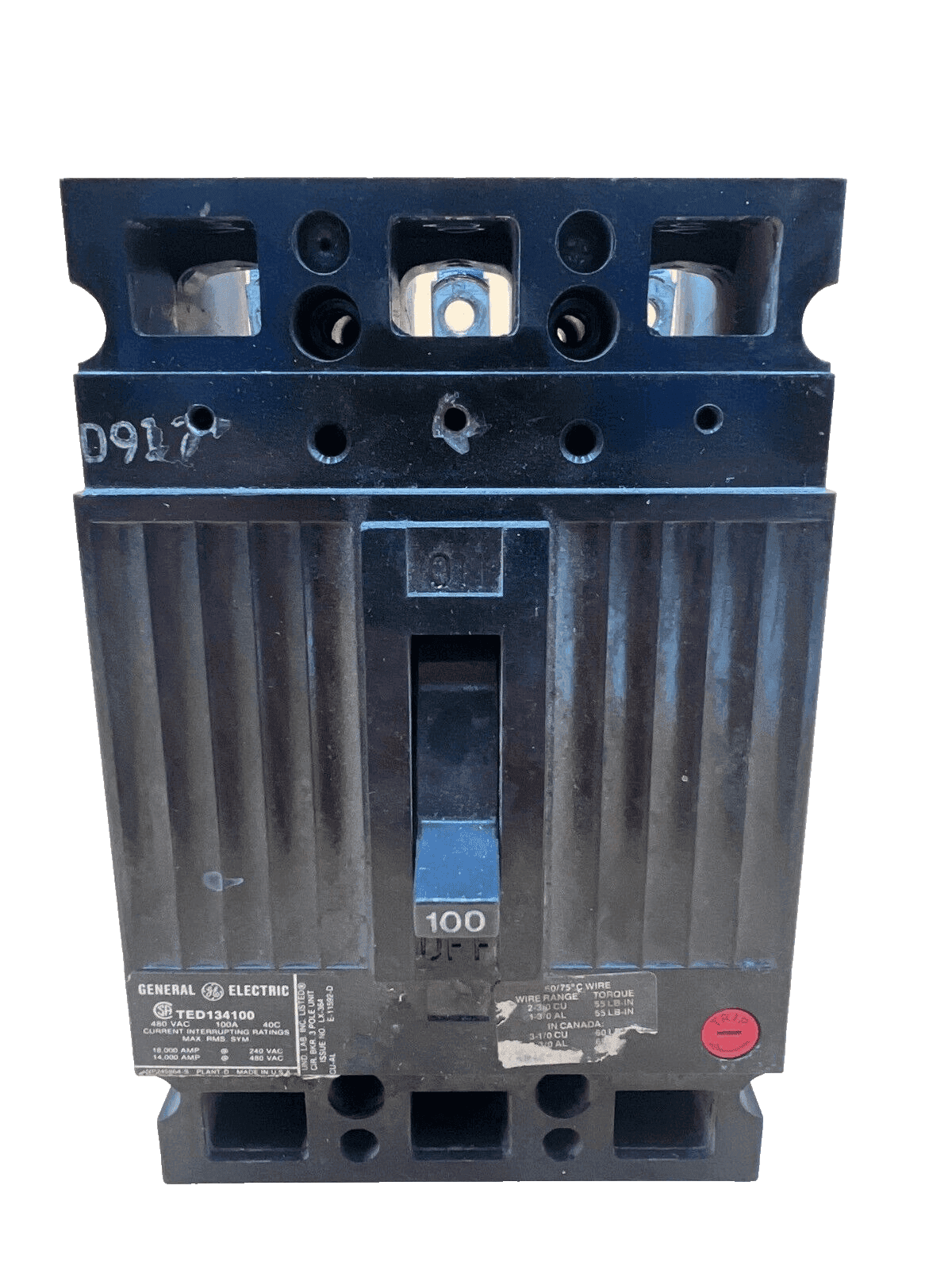 GE TED134100 Circuit Breaker — image 1 of 6