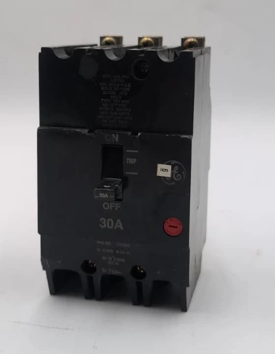 General Electric TEY330 Circuit Breaker 30A 3P 480V TEY 3PH 3 Pole 30 Amp Used – image 1