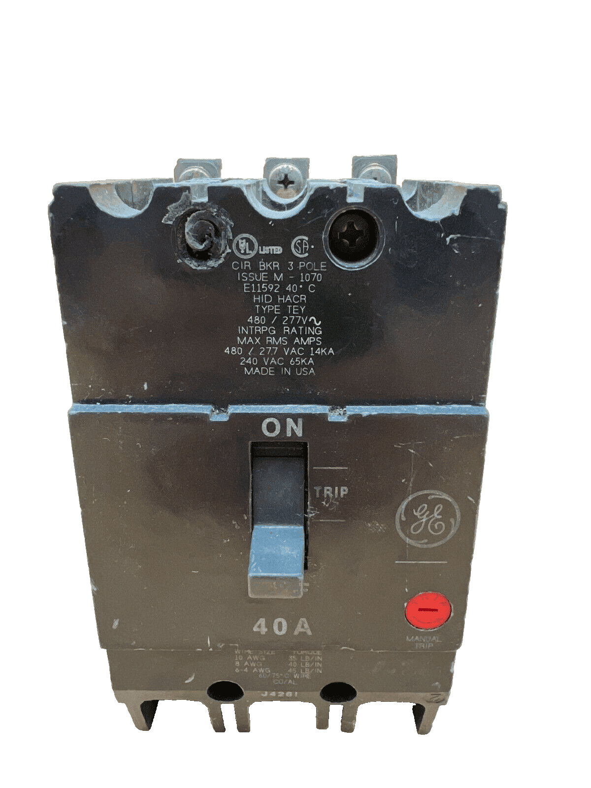 GE TEY340ST12 Circuit Breaker — image 1 of 6