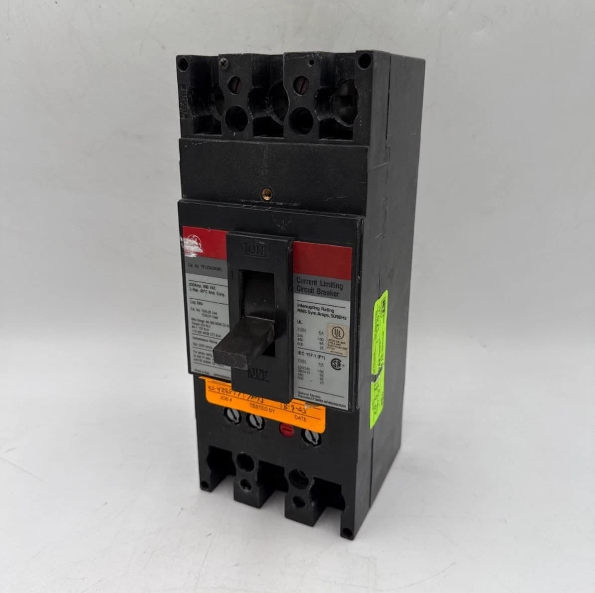 GE TFL236200WL Circuit Breaker 200A 3P 600V 3PH TFL 200 Amp 3 Pole TFL236200 – image 1