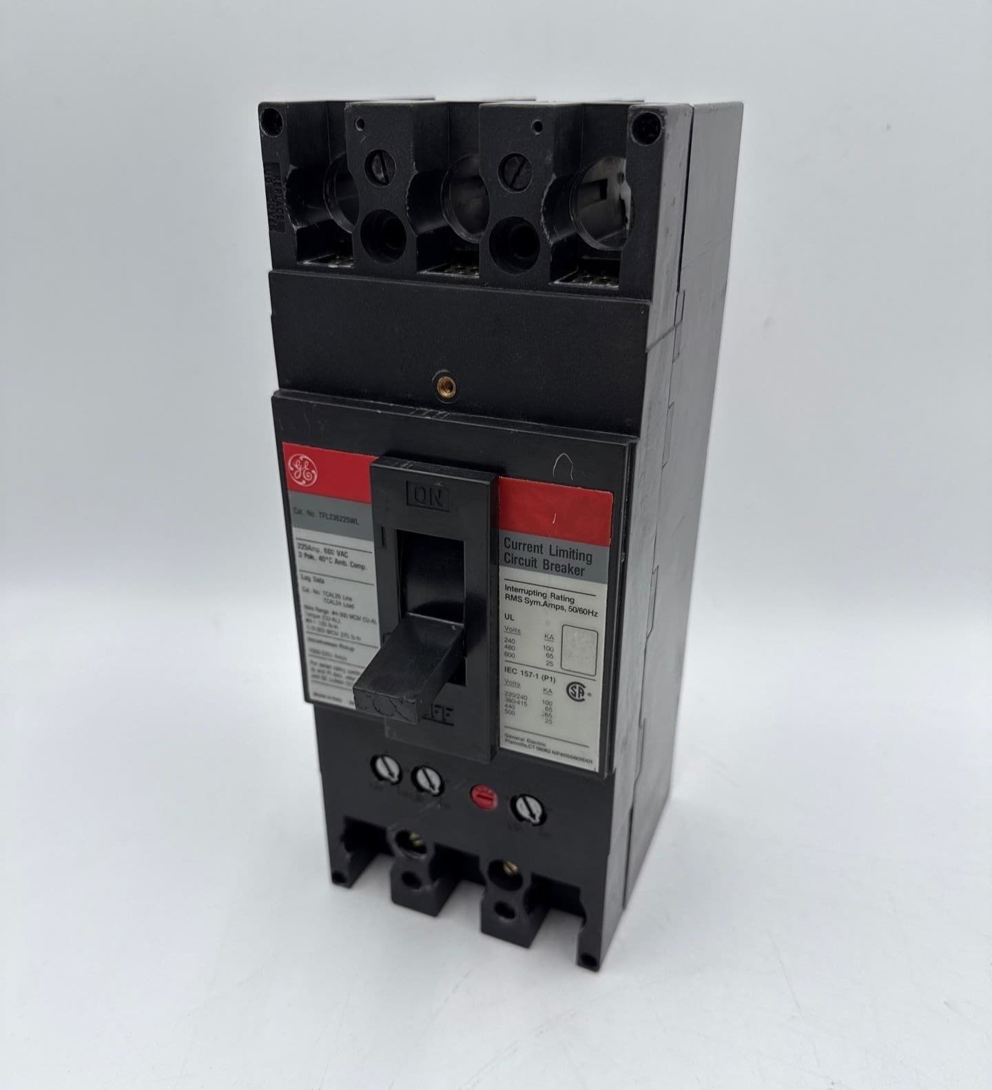 GE TFL236225WL Circuit Breaker 225A 600V 3 Pole – image 1