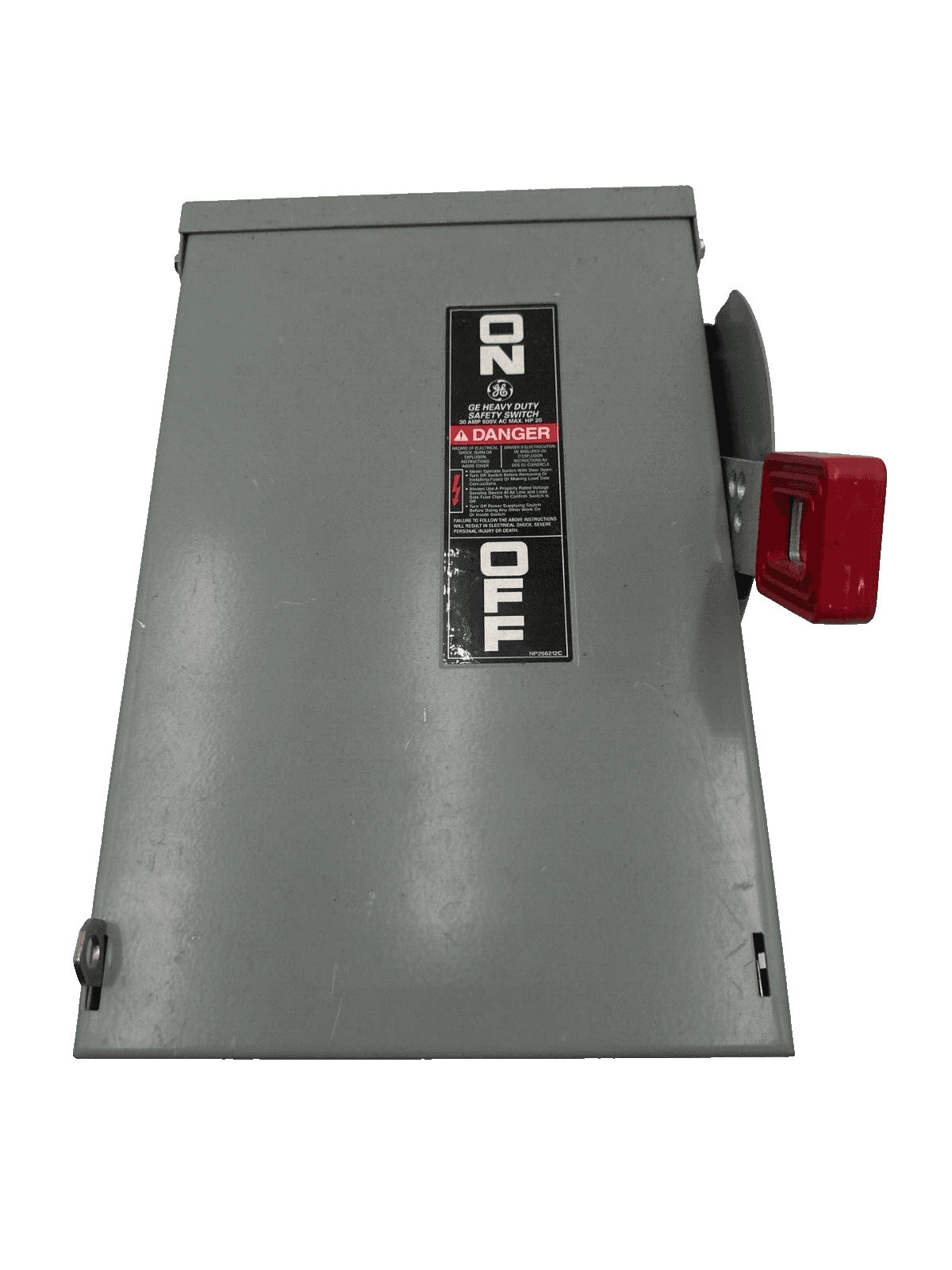 GE TH3361R Safety Switch Disconnect 30A 3P 600V 3R Outdoor Enclosure – image 1