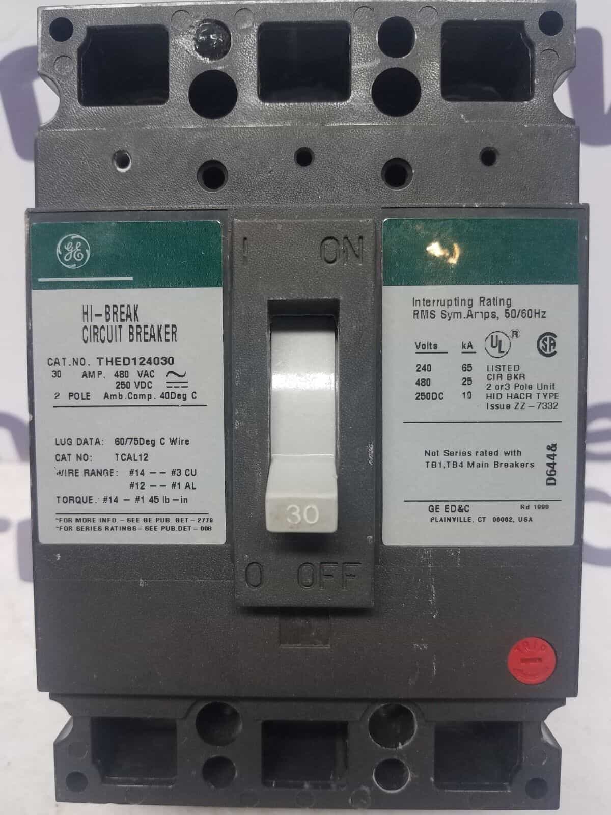 GE THED124030 Circuit Breaker — image 1 of 7