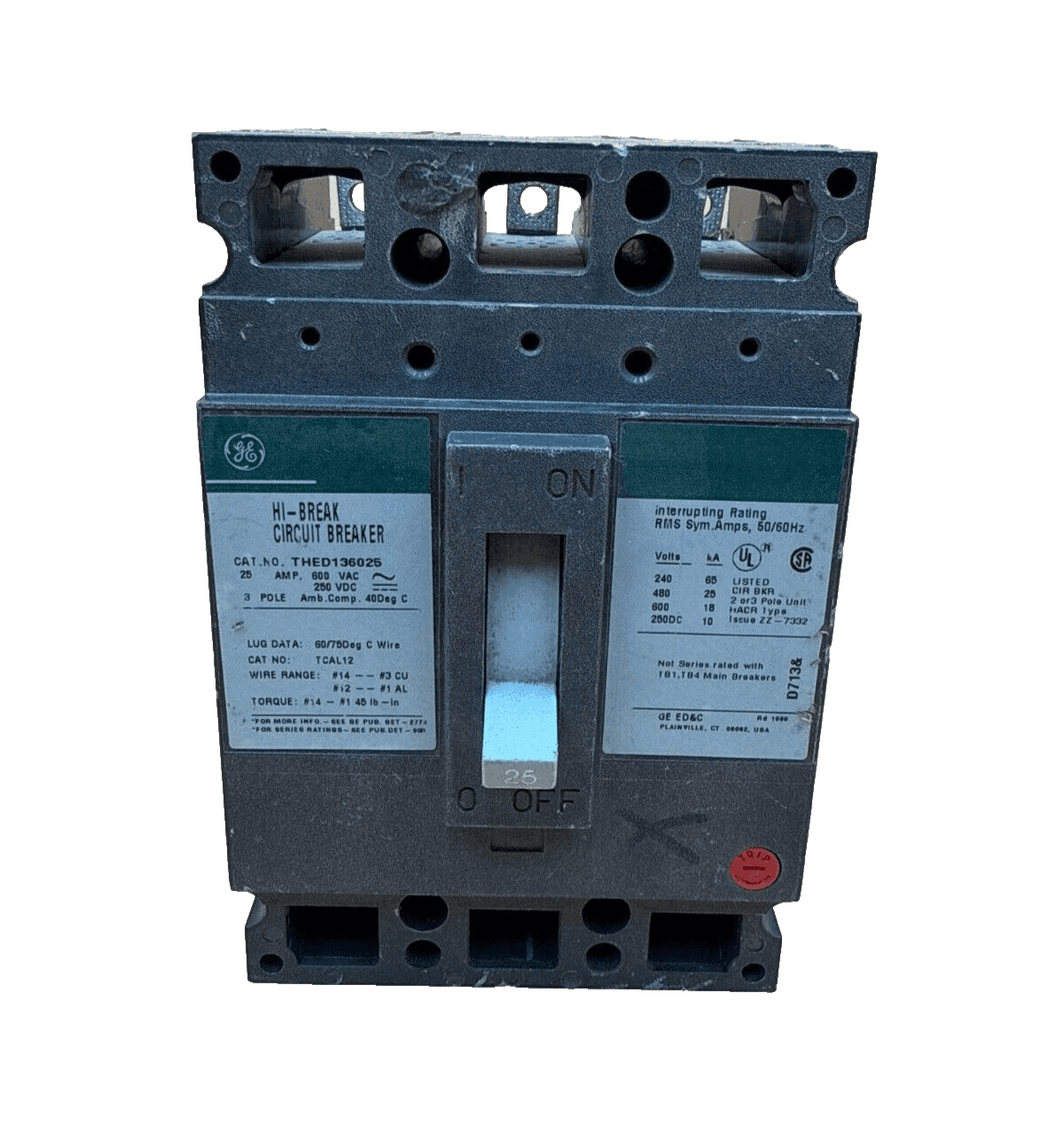 GE THED136025 Circuit Breaker — image 1 of 6