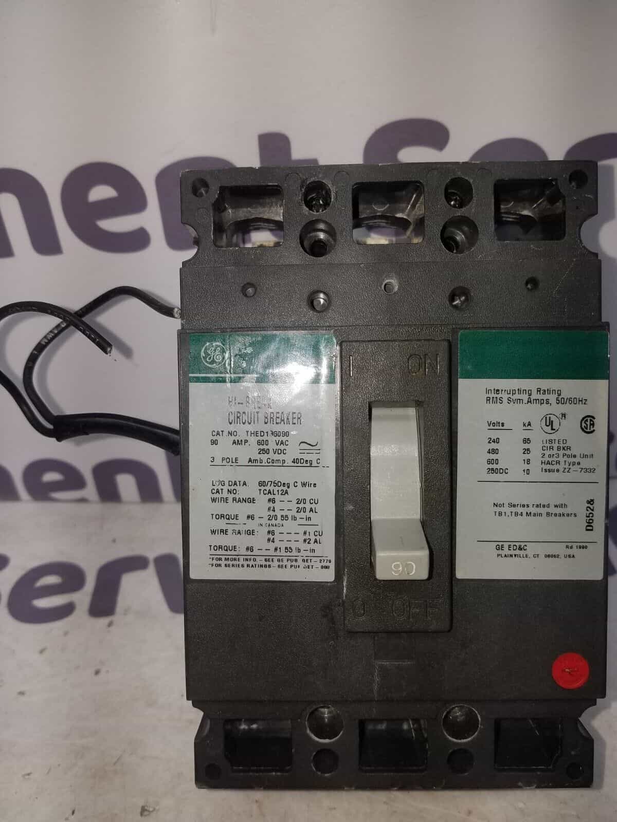 GE THED136090 Circuit Breaker — image 1 of 7