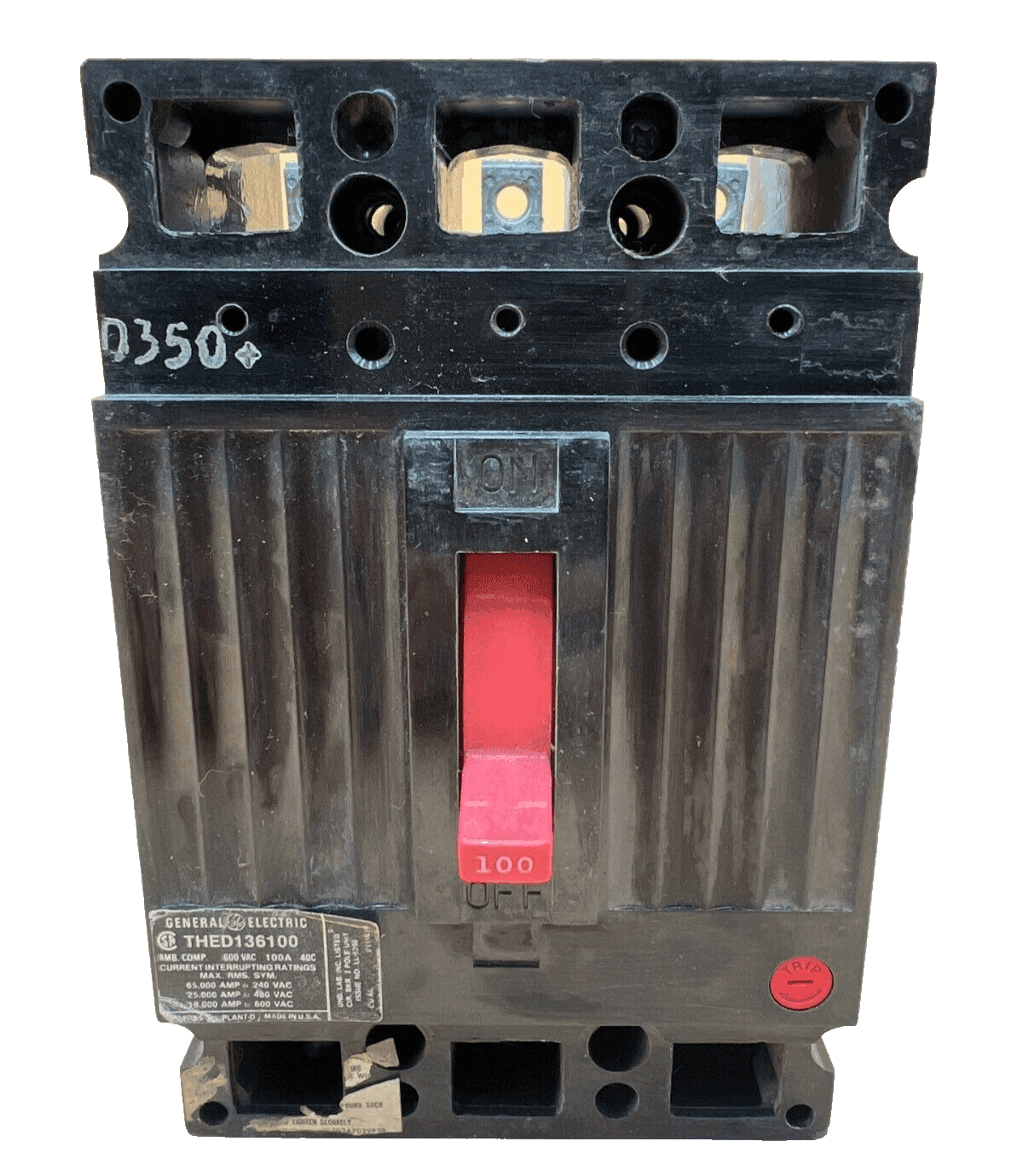 GE THED136100 Circuit Breaker — image 1 of 6