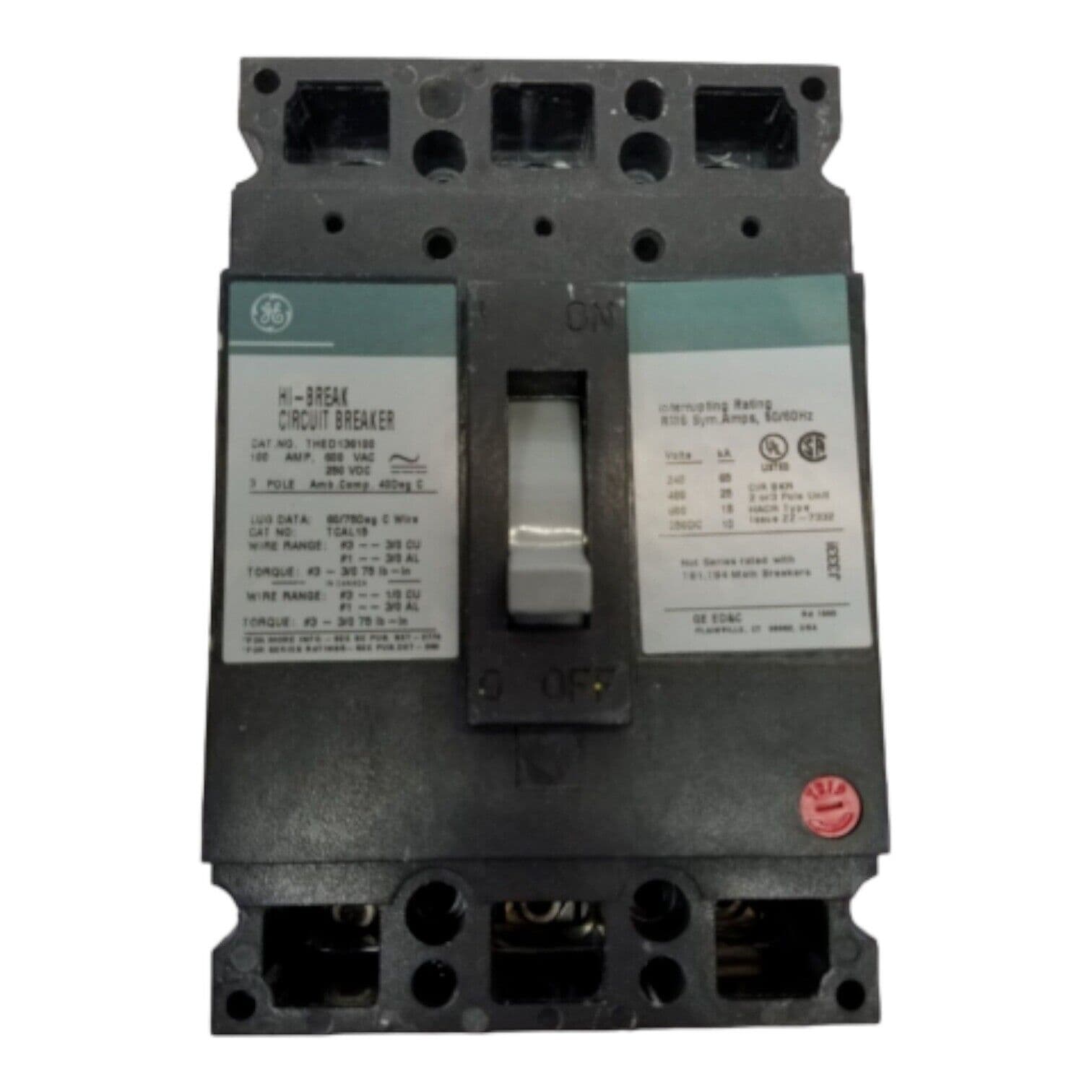 GE THED136100 Circuit Breaker — image 1 of 7