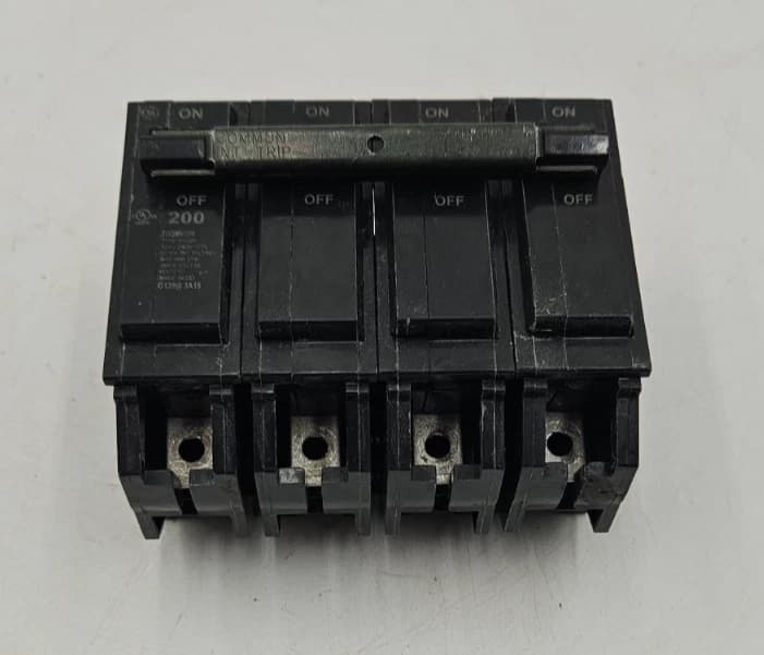 GE THQMV200 Main Circuit Breaker 200A 120/240V 2P THQMV 200 Amp 2 Pole USED – image 1