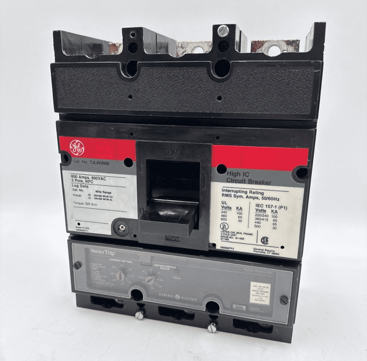GE TJL4V2606 Circuit Breaker 600A 3P 600V 3PH TJL 600 Amp 3 Pole VersaTrip T4VT – image 1