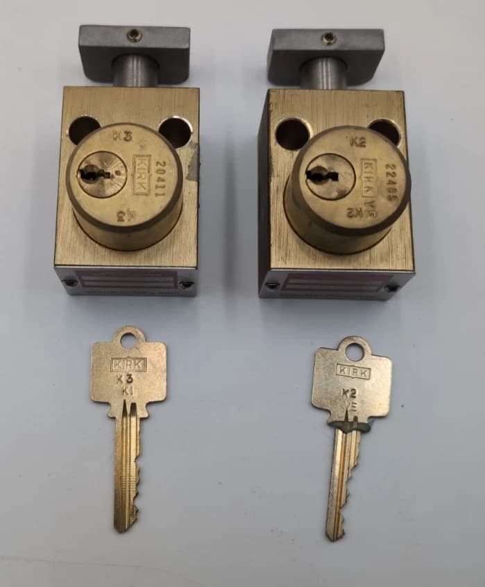 Kirk Key Interlock Type NT Pair with Keys Circuit Breaker Panel Accessory USED – image 1