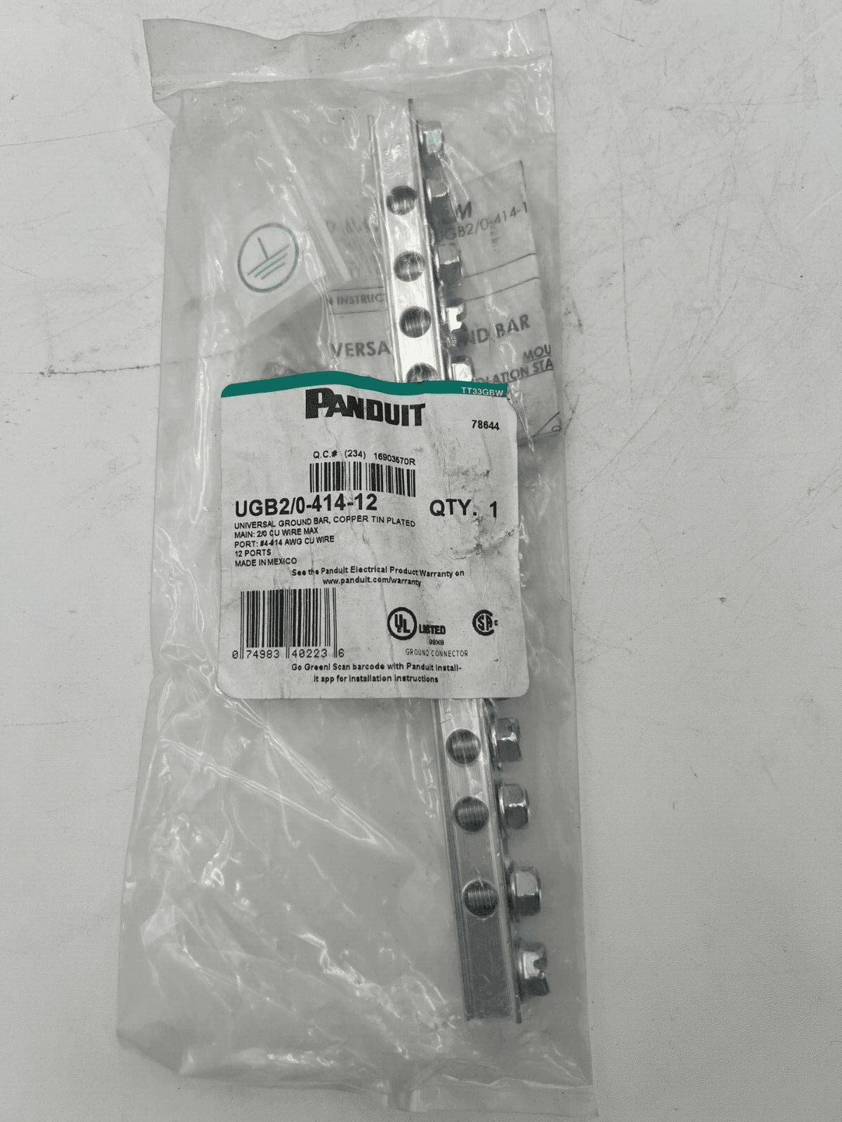 Panduit UGB2/0-414-12 Accessory